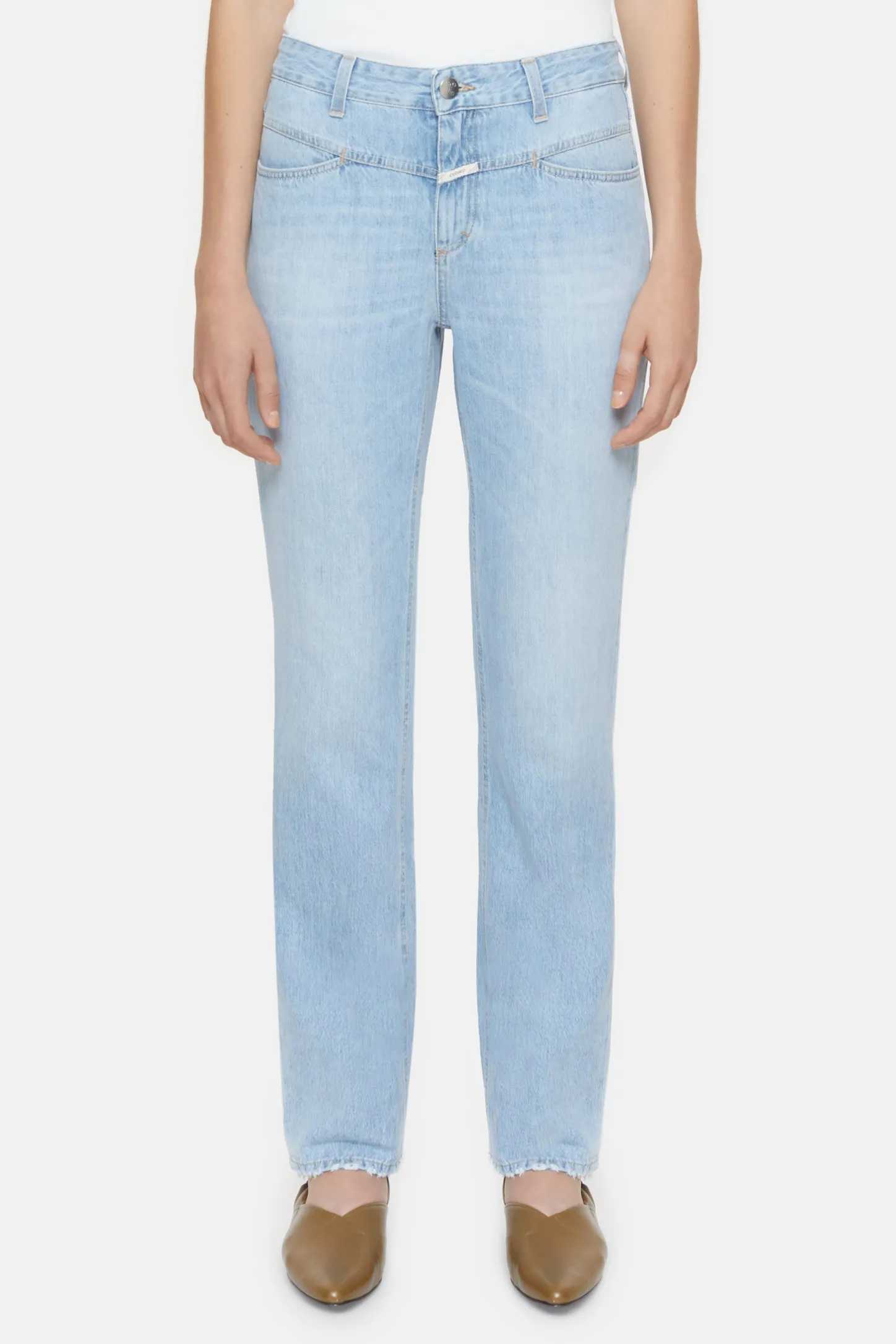 CLOSED Dun>Slim Jeans - Stijlnaam Straight-X Lichtblauw