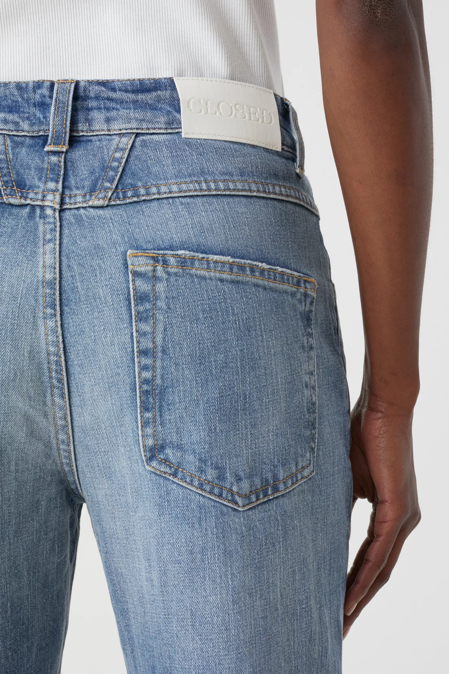 CLOSED Lange Denim>Slim Jeans - Stijlnaam Straight-X Midden Blauw