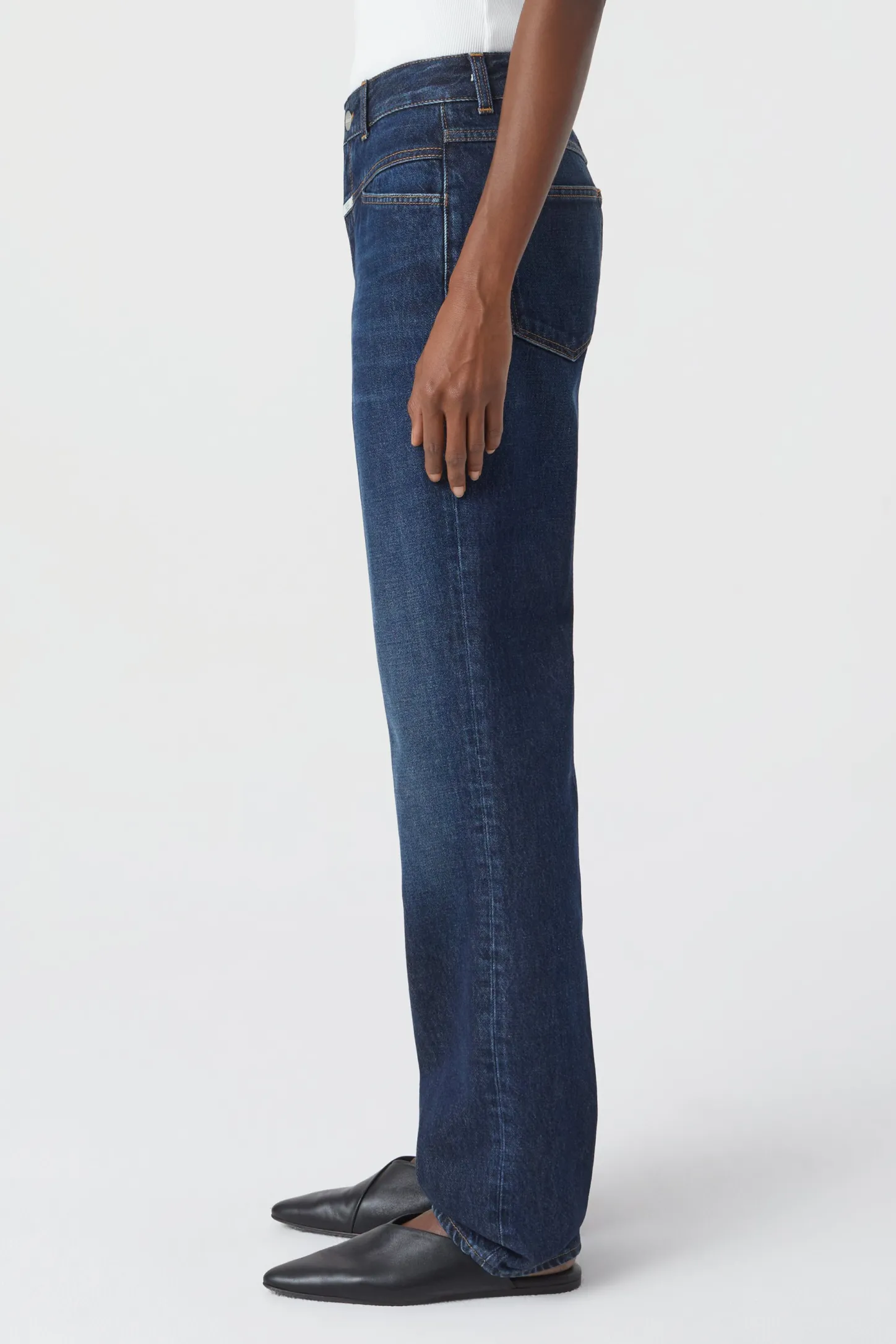 CLOSED Dun>Slim Jeans - Stijlnaam Straight-X Donkerblauw