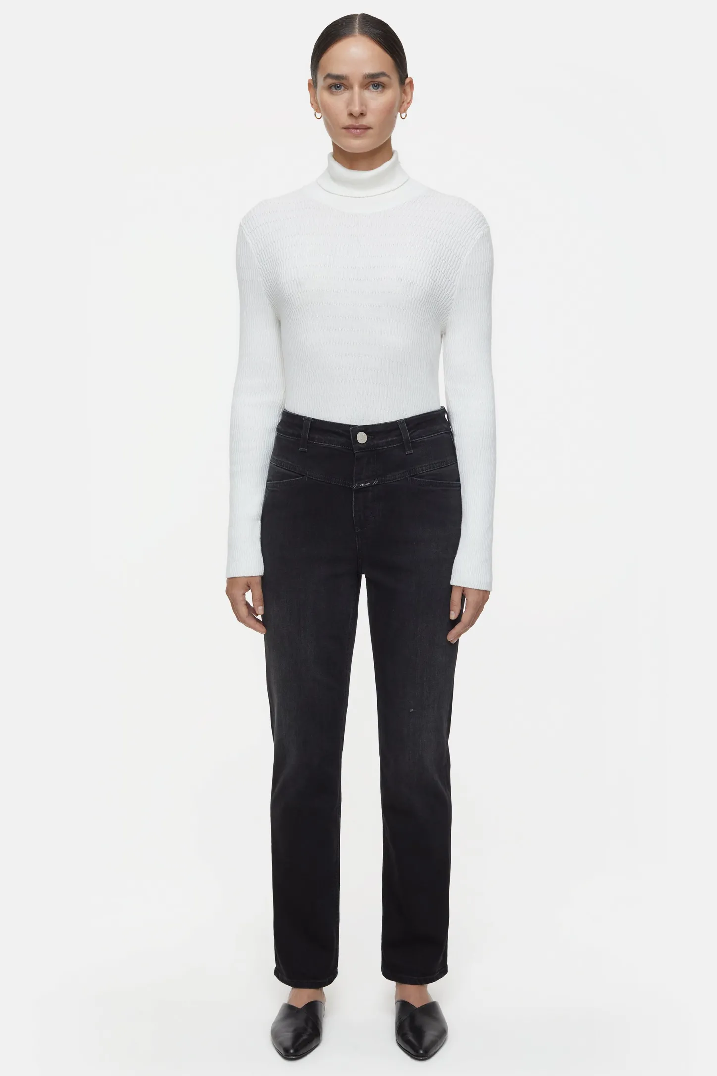 CLOSED Dun>Slim Jeans - Stijlnaam Straight-X Donker Grijs