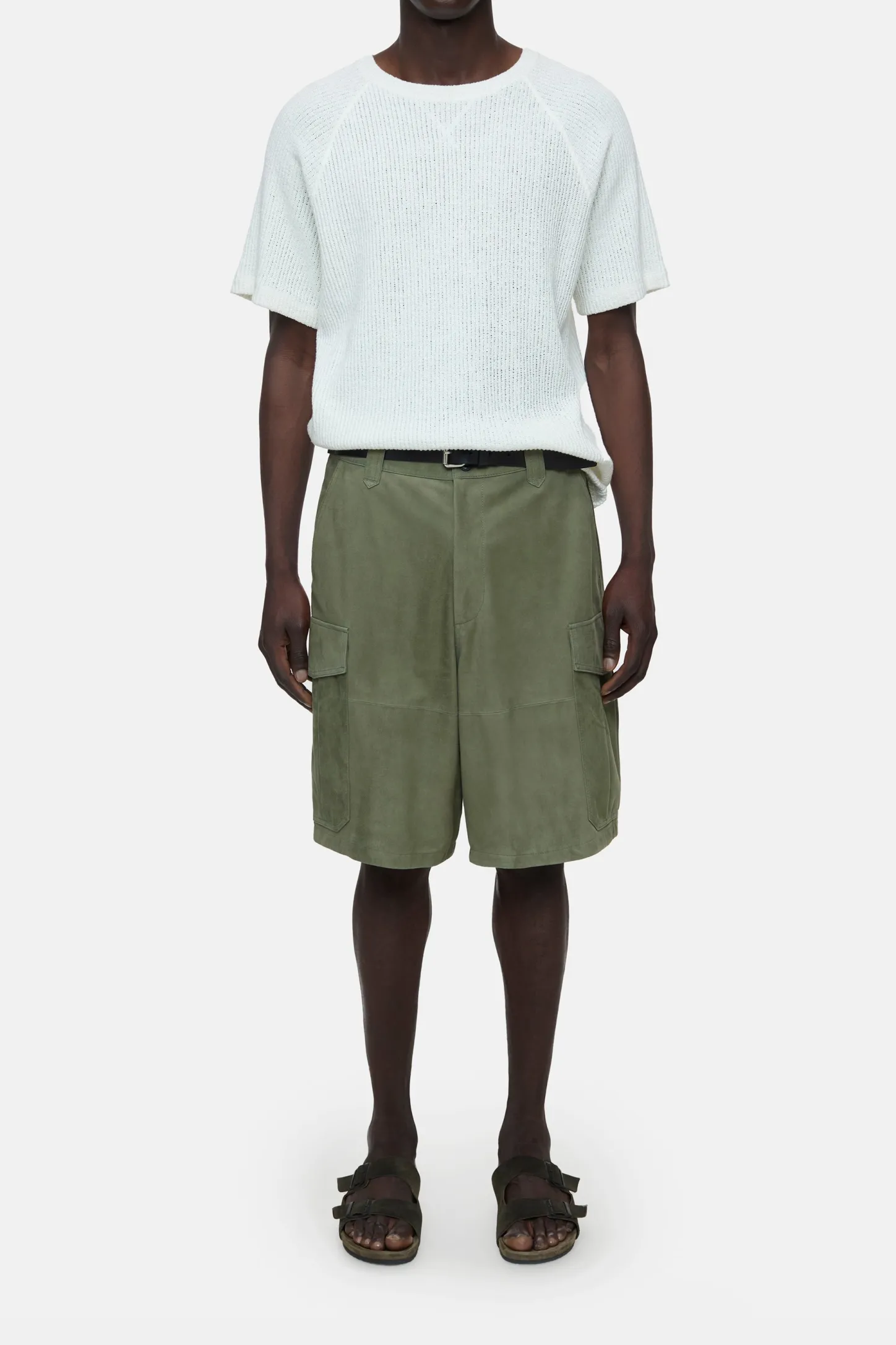 CLOSED Korte Broek>Suede Cargoshort Salie Jij