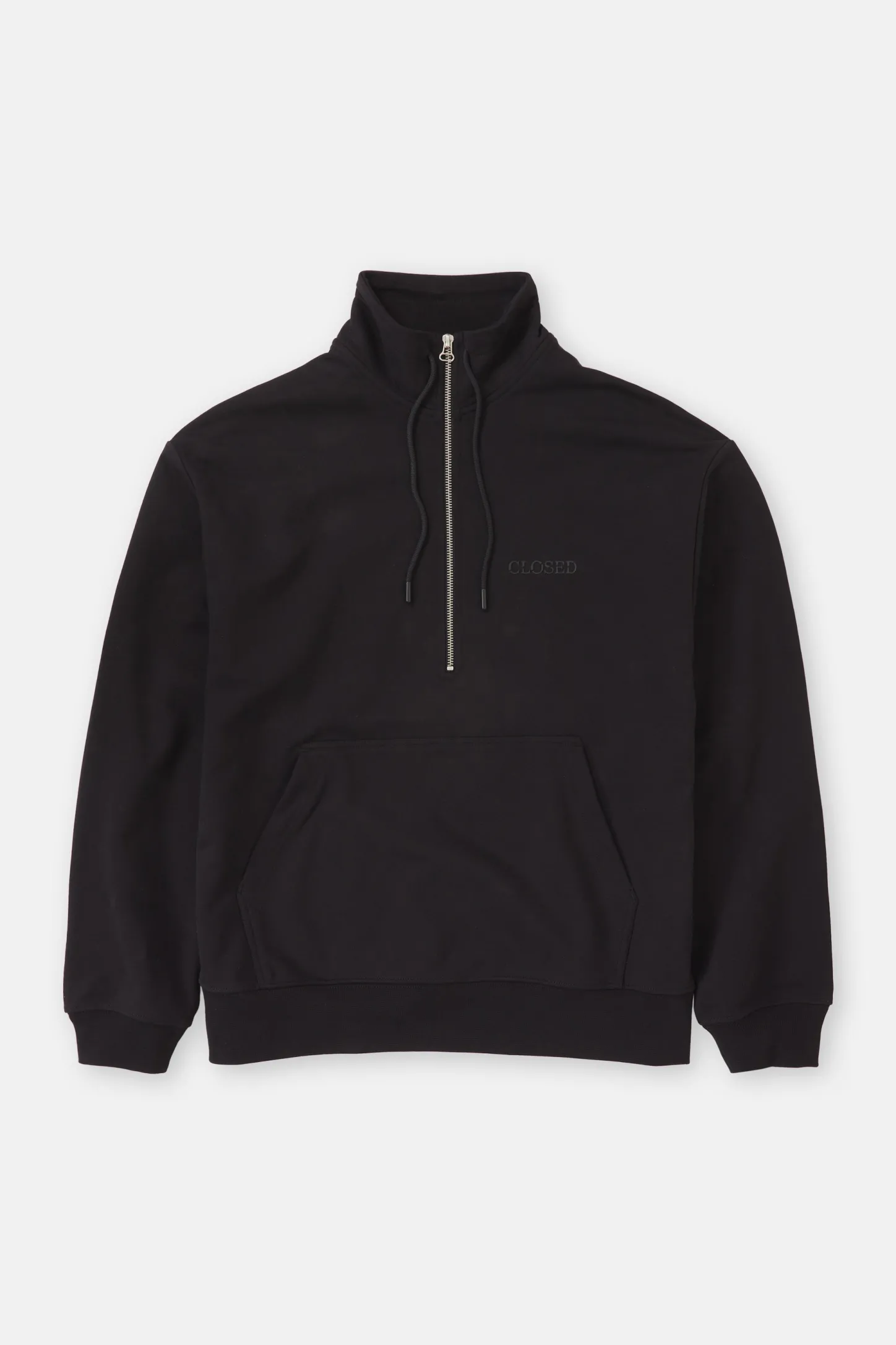 CLOSED Sweatshirts>Sweatshirt Met Halve Rits Zwart
