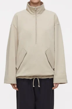 CLOSED Sweatshirts>Sweatshirt Met Halve Rits Beton