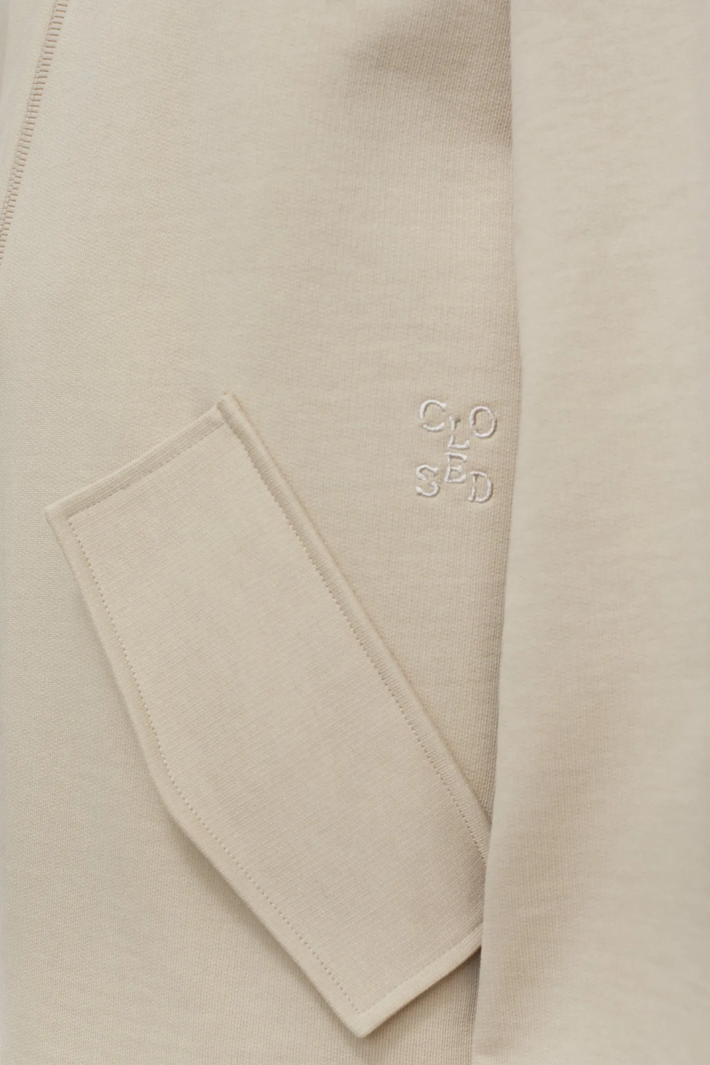 CLOSED Sweatshirts>Sweatshirt Met Halve Rits Beton