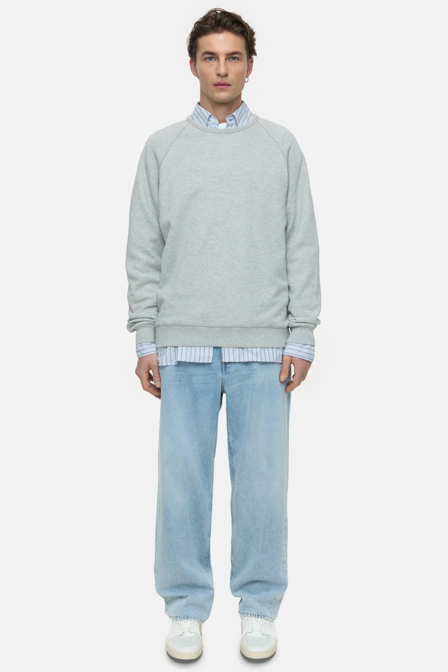 CLOSED Sweatshirts>Sweatshirt Met Logo Lichtgrijs Gemeleerd