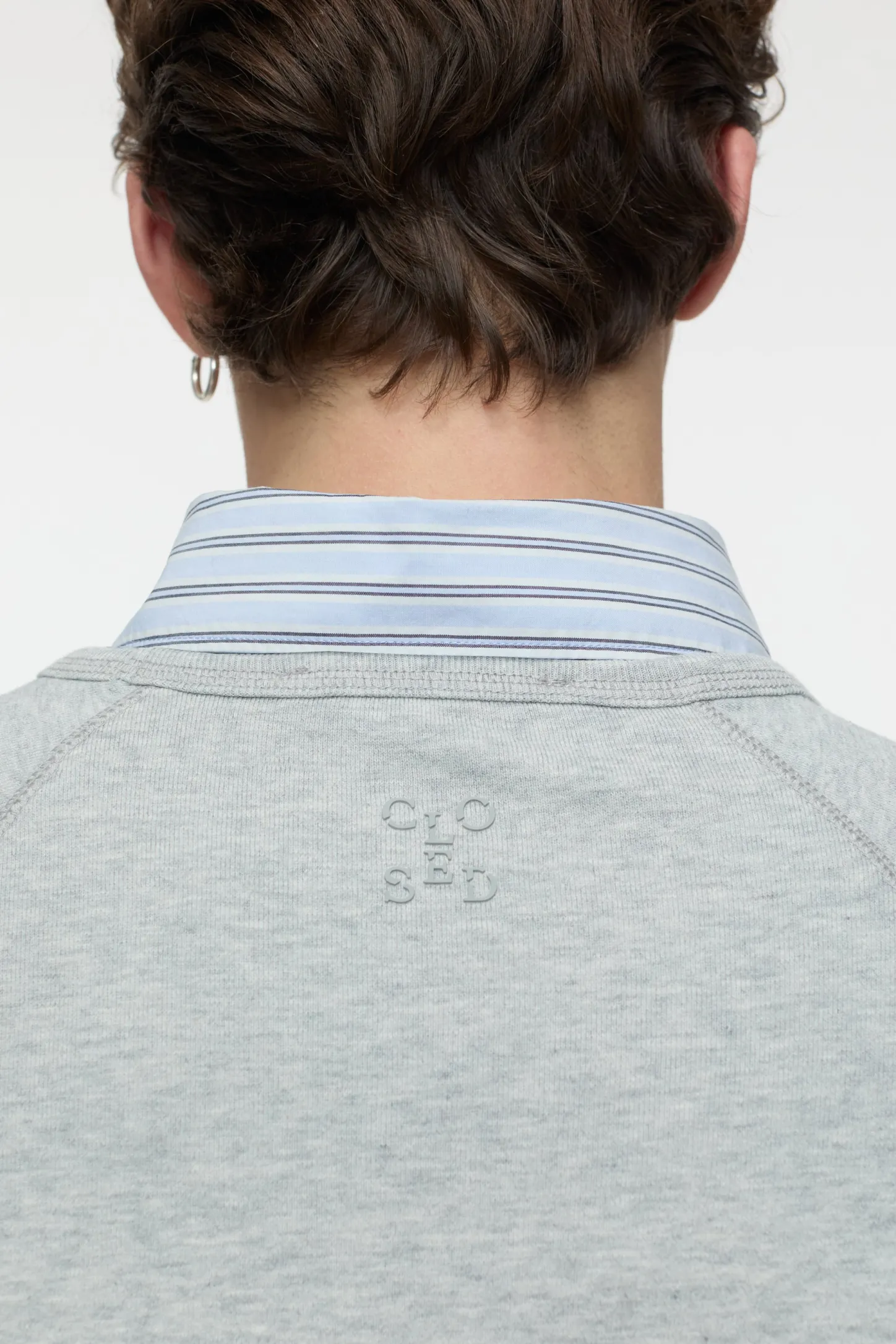 CLOSED Sweatshirts>Sweatshirt Met Logo Lichtgrijs Gemeleerd