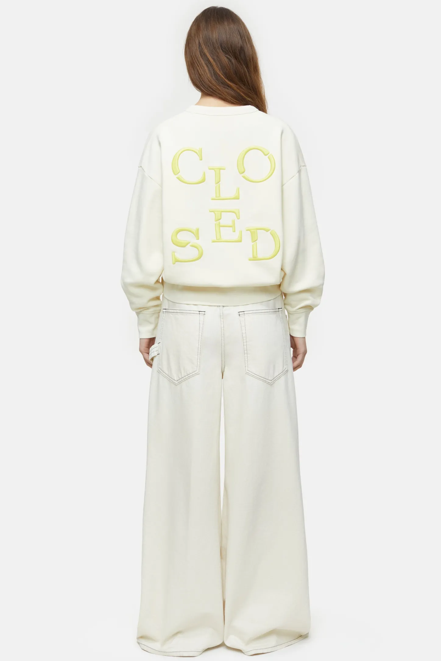 CLOSED Sweatshirts>Sweatshirt Met Logo Vanille Creme