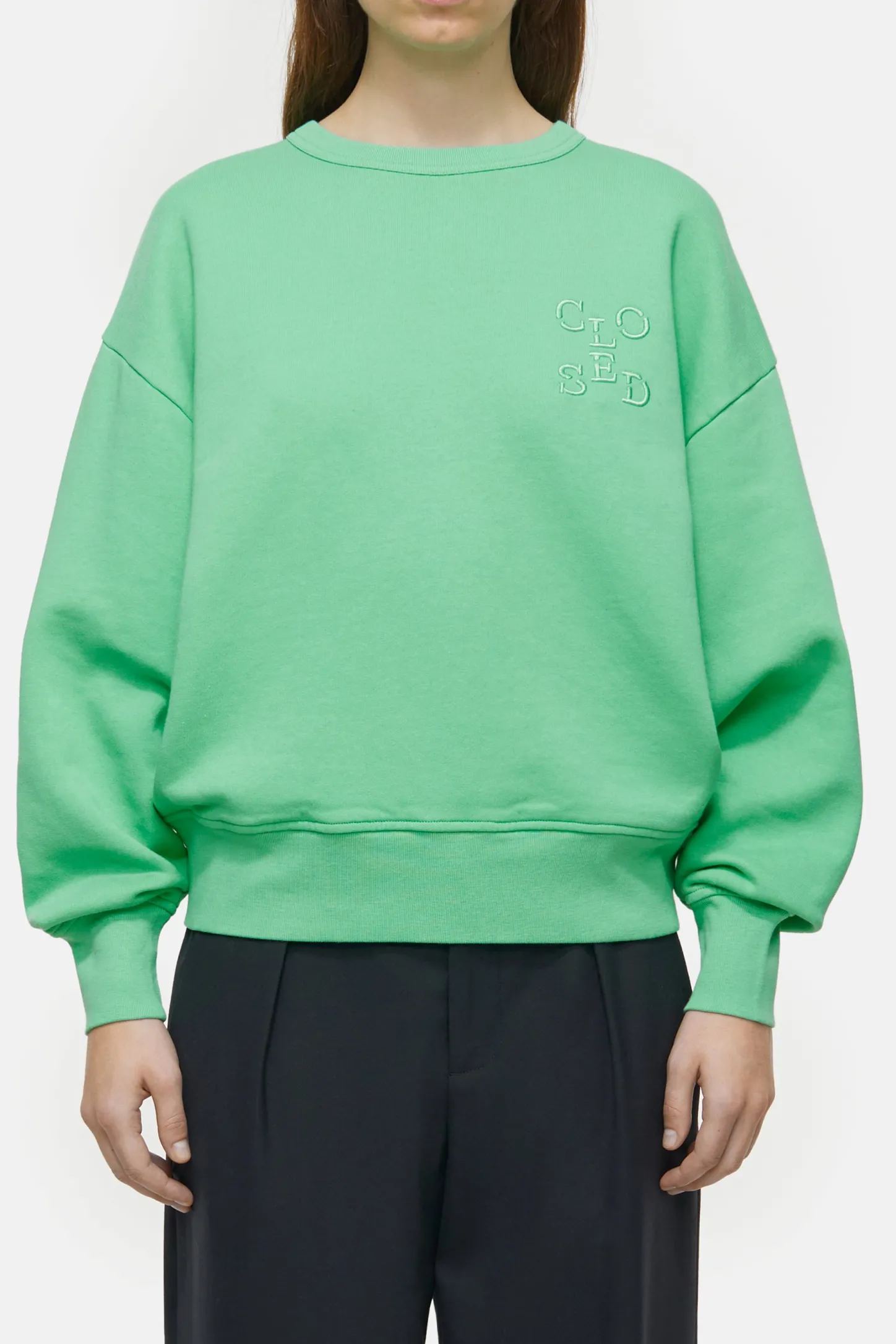 CLOSED Sweatshirts>Sweatshirt Met Logo Groene Schop