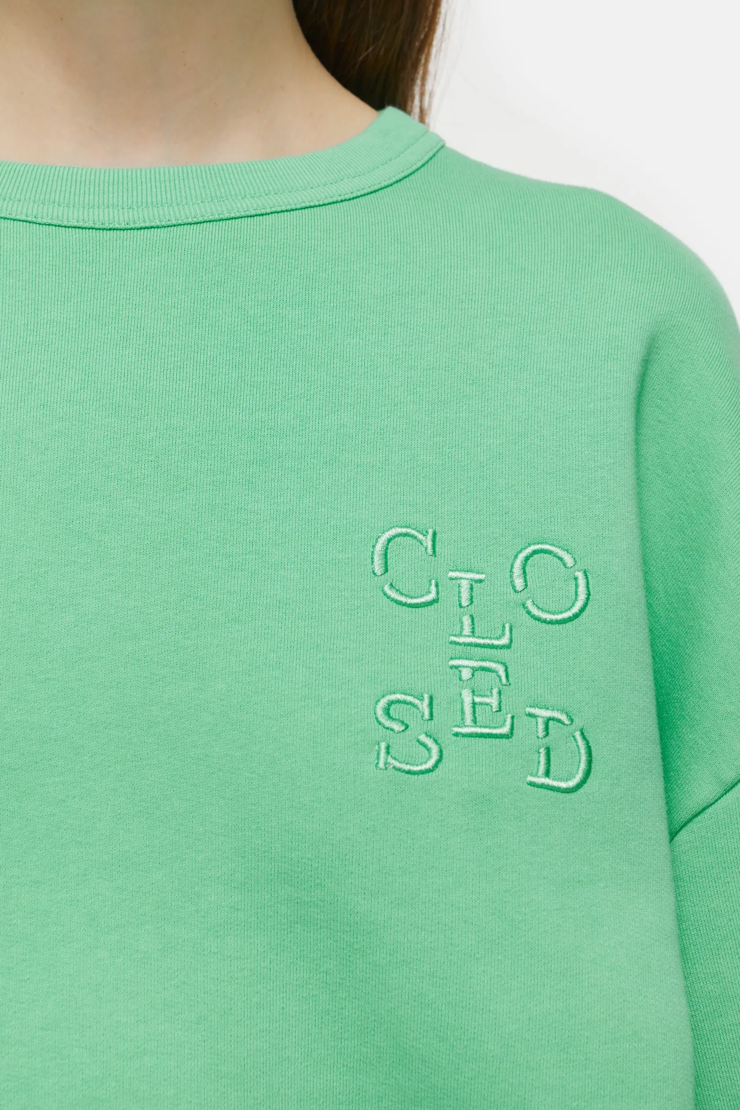 CLOSED Sweatshirts>Sweatshirt Met Logo Groene Schop