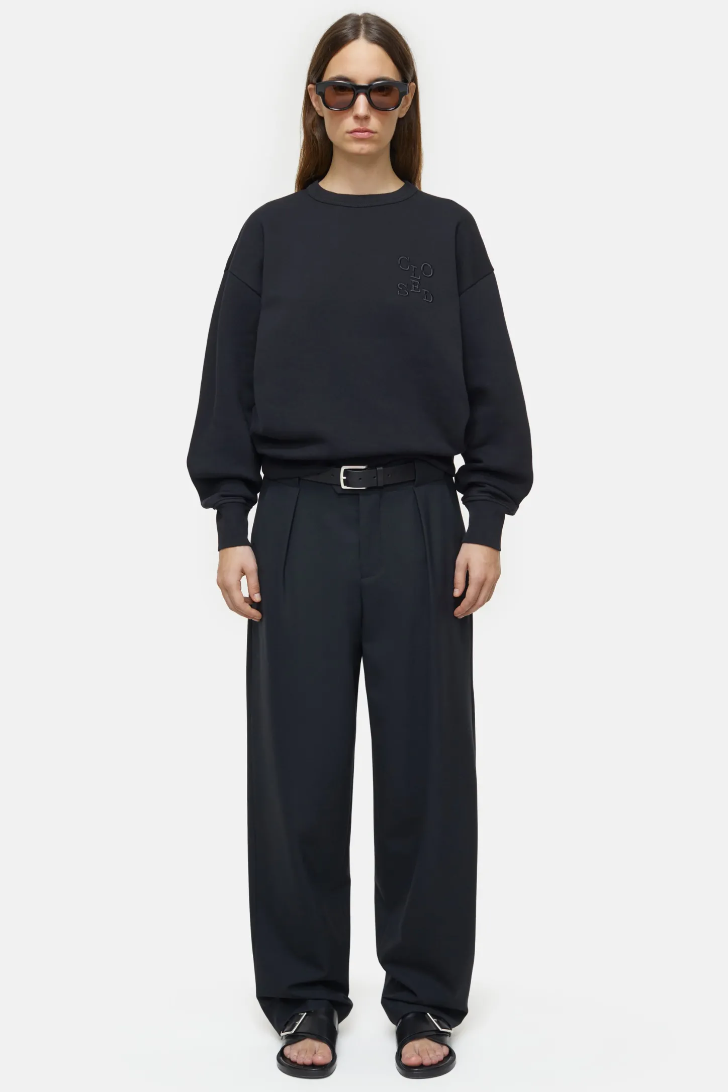 CLOSED Sweatshirts>Sweatshirt Met Logo Zwart