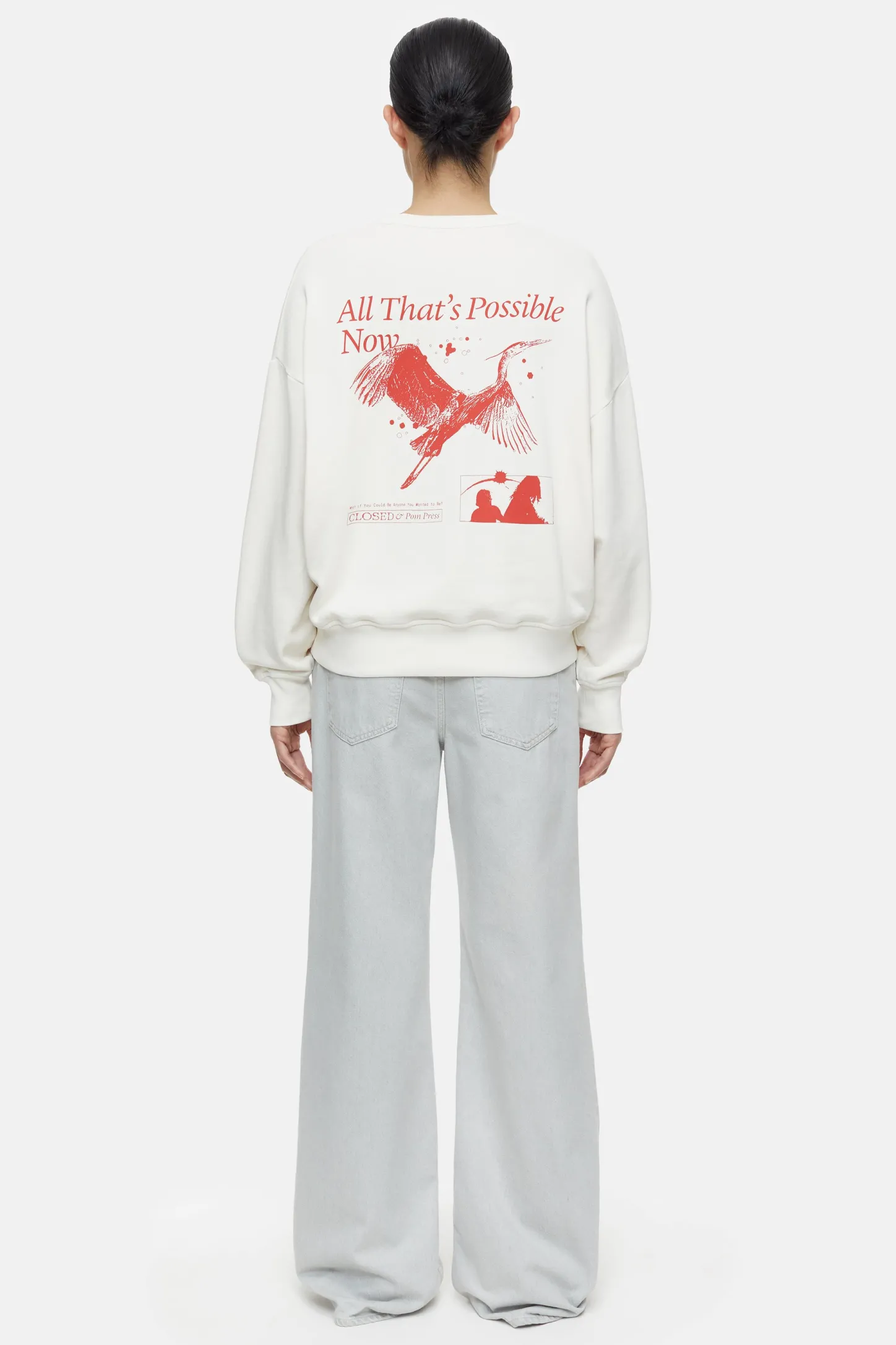 CLOSED Sweatshirts>Sweatshirt Met Print Kalksteen