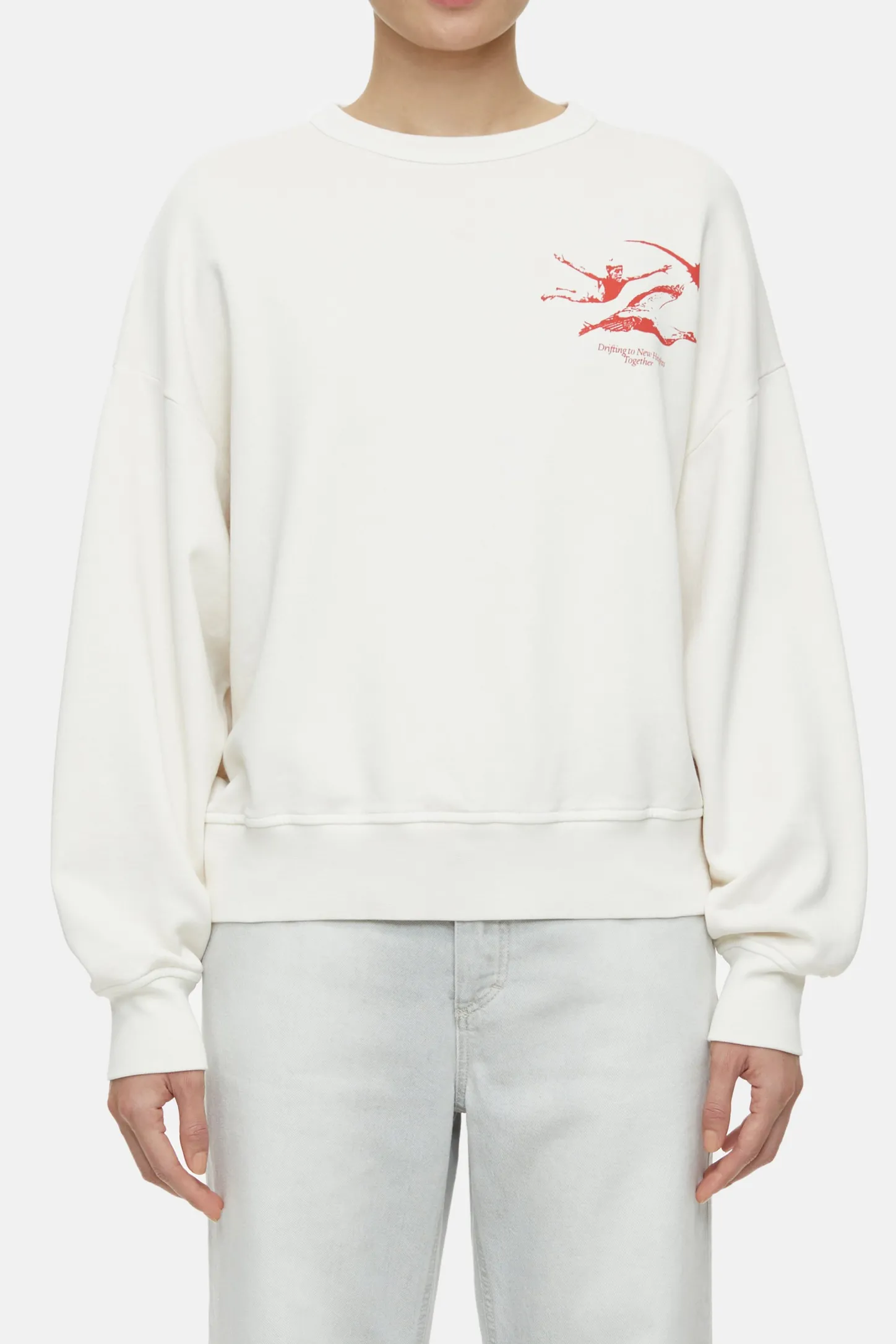 CLOSED Sweatshirts>Sweatshirt Met Print Kalksteen