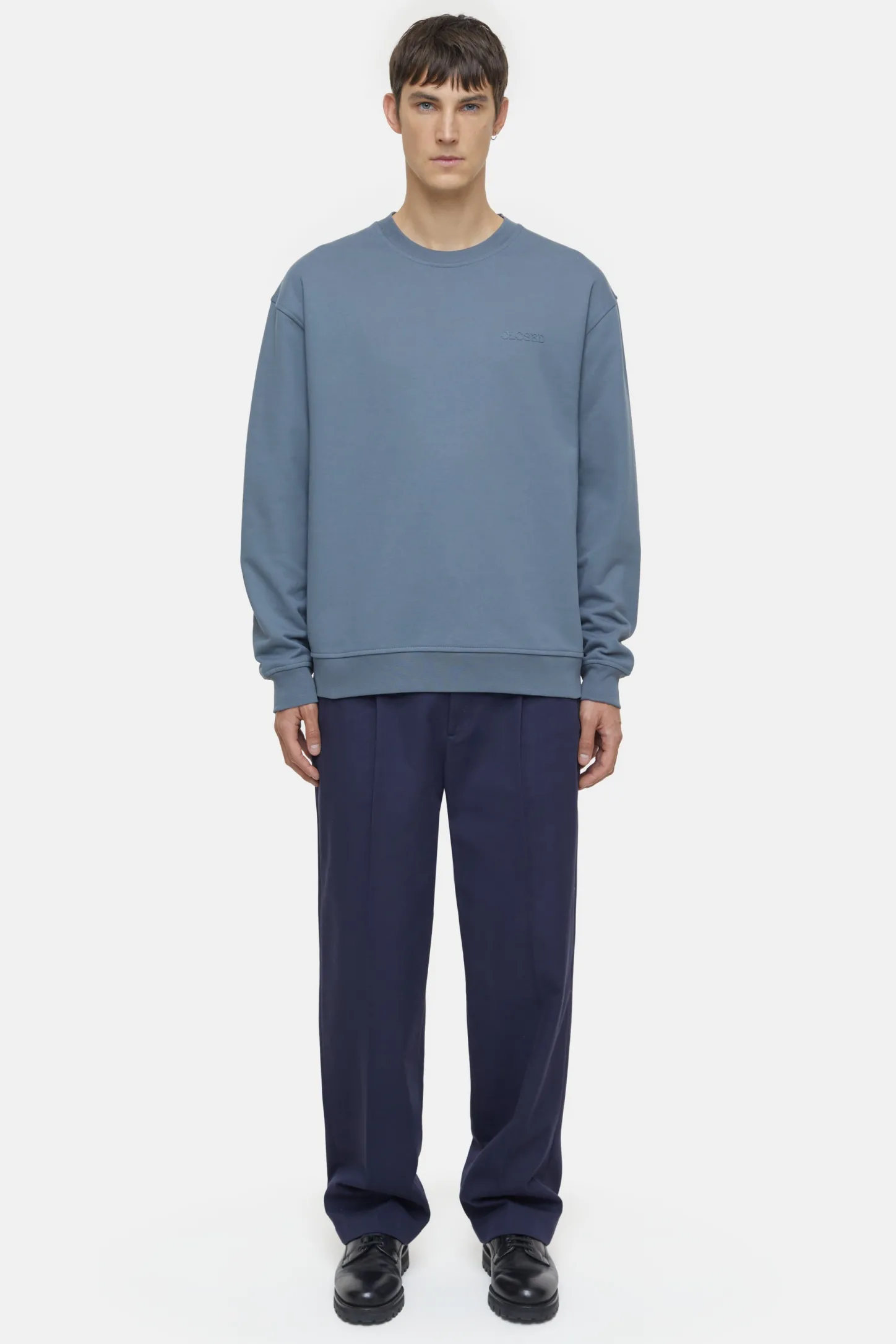 CLOSED Sweatshirts>Sweatshirt Met Ronde Hals Blauw Industrieel