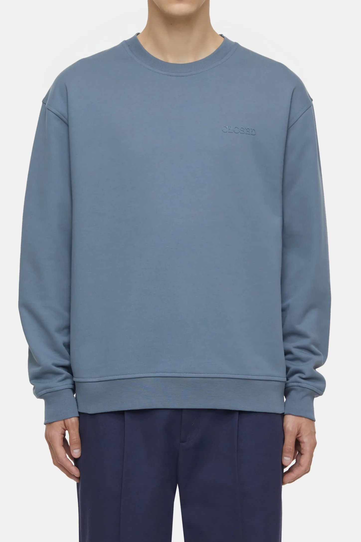 CLOSED Sweatshirts>Sweatshirt Met Ronde Hals Blauw Industrieel