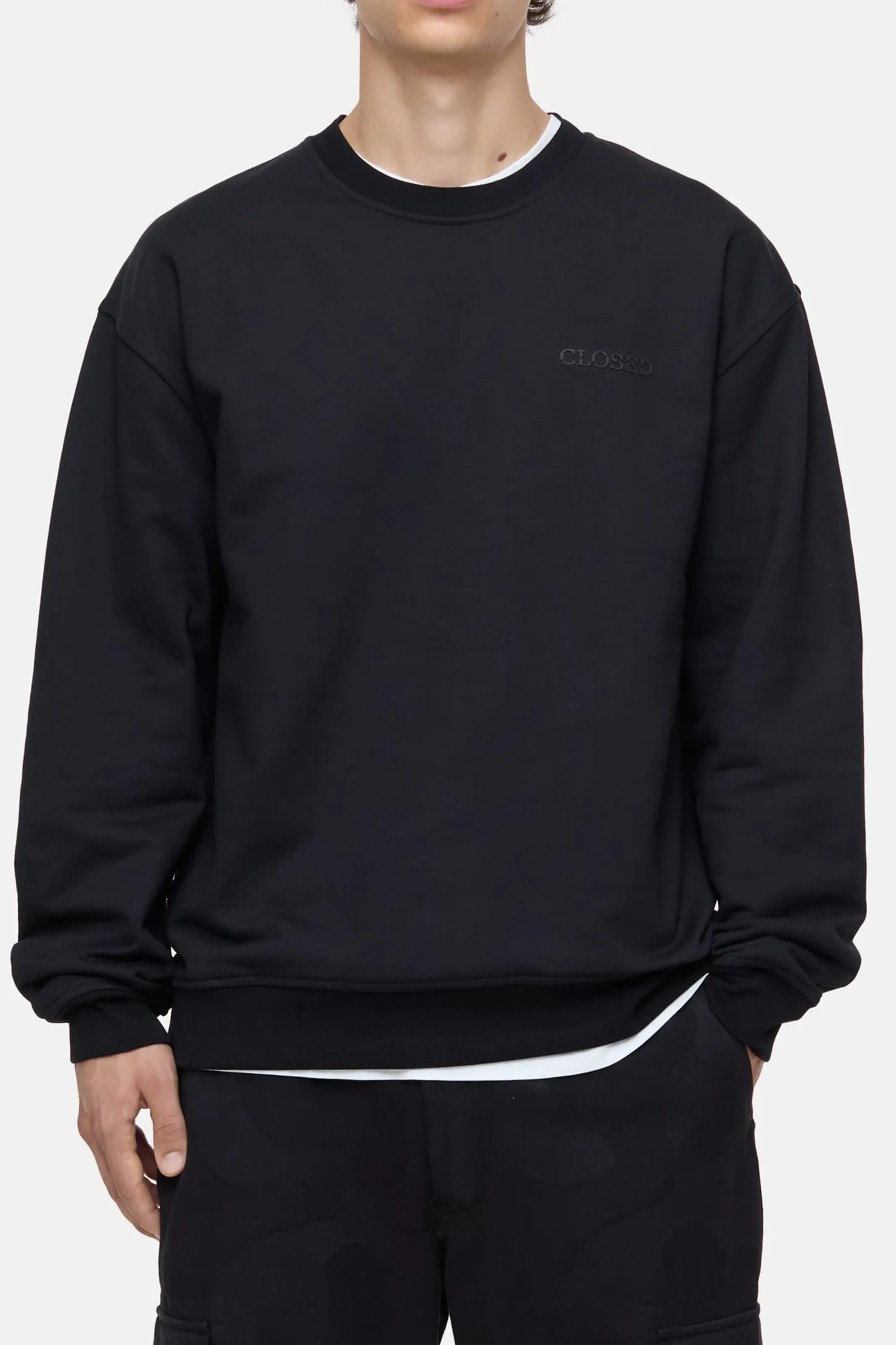 CLOSED Sweatshirts>Sweatshirt Met Ronde Hals Zwart