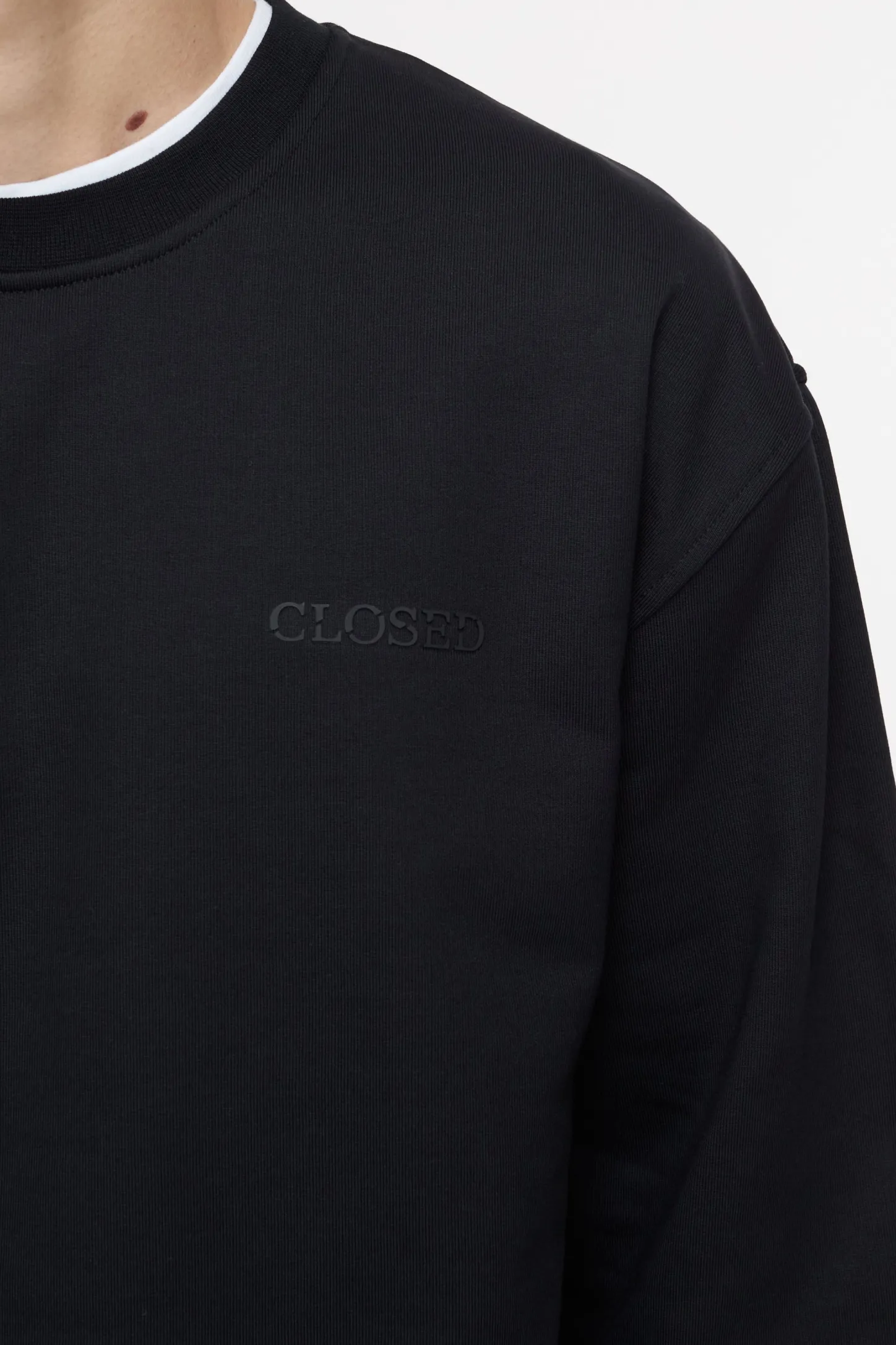 CLOSED Sweatshirts>Sweatshirt Met Ronde Hals Zwart