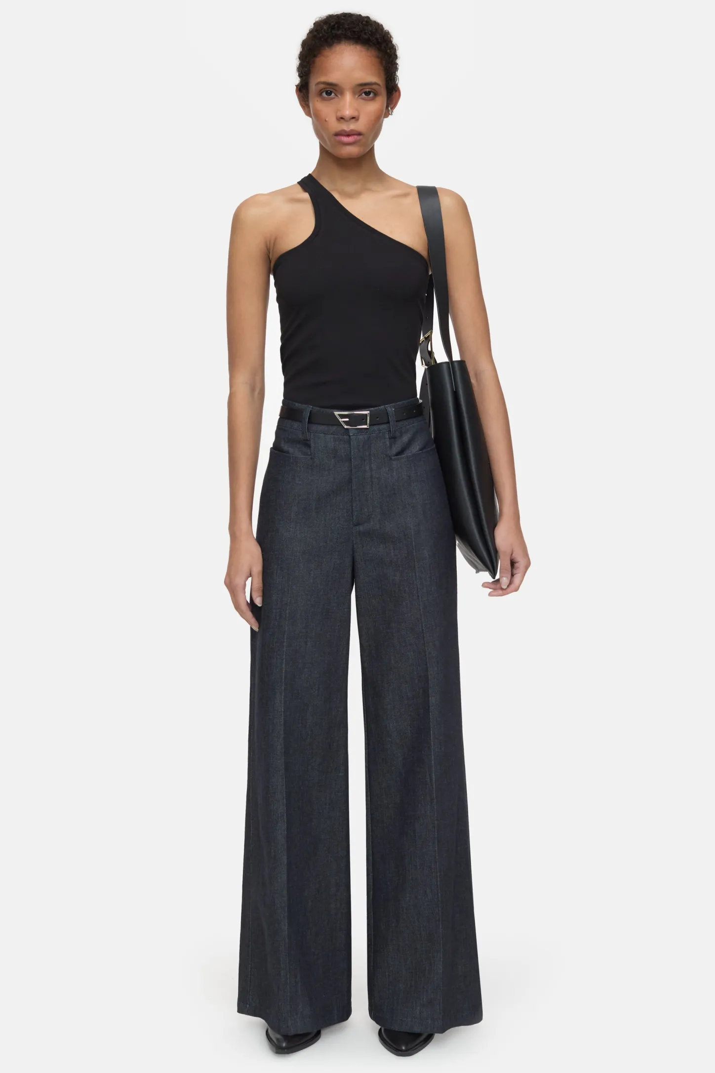 CLOSED T-Shirts>Top Met Een Schouder Zwart