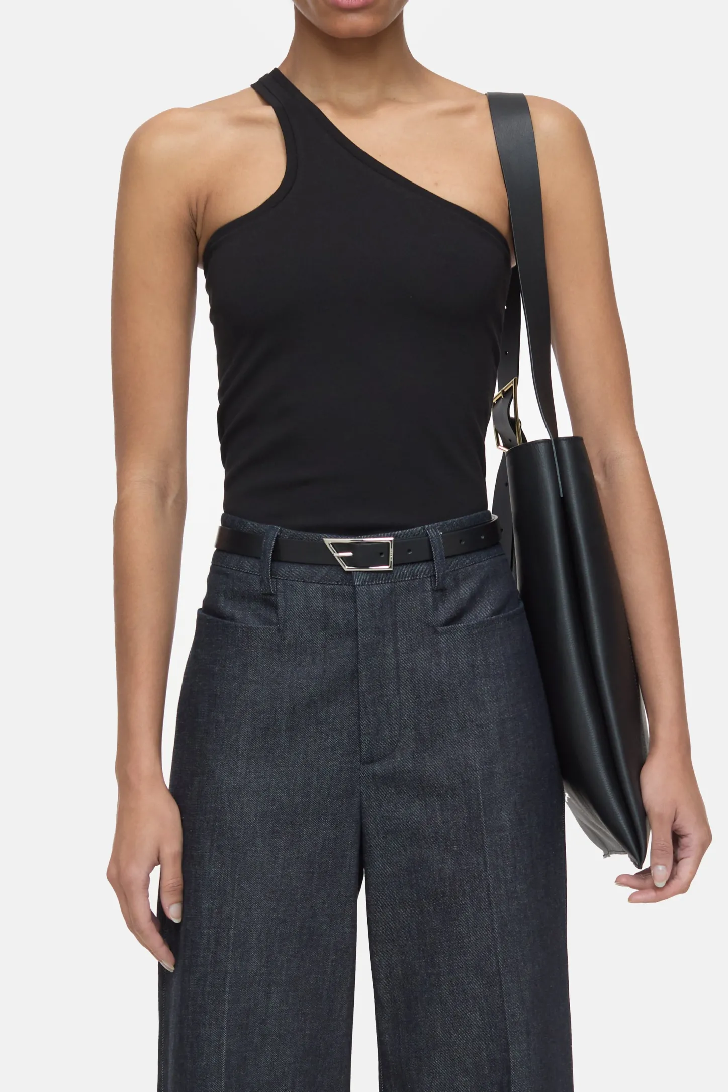 CLOSED T-Shirts>Top Met Een Schouder Zwart