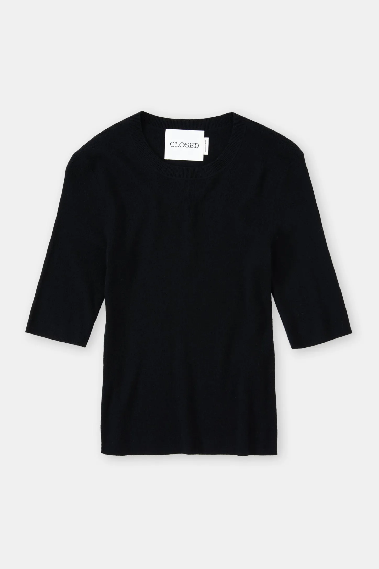 CLOSED T-Shirts>Top Van Kasjmiermix Zwart