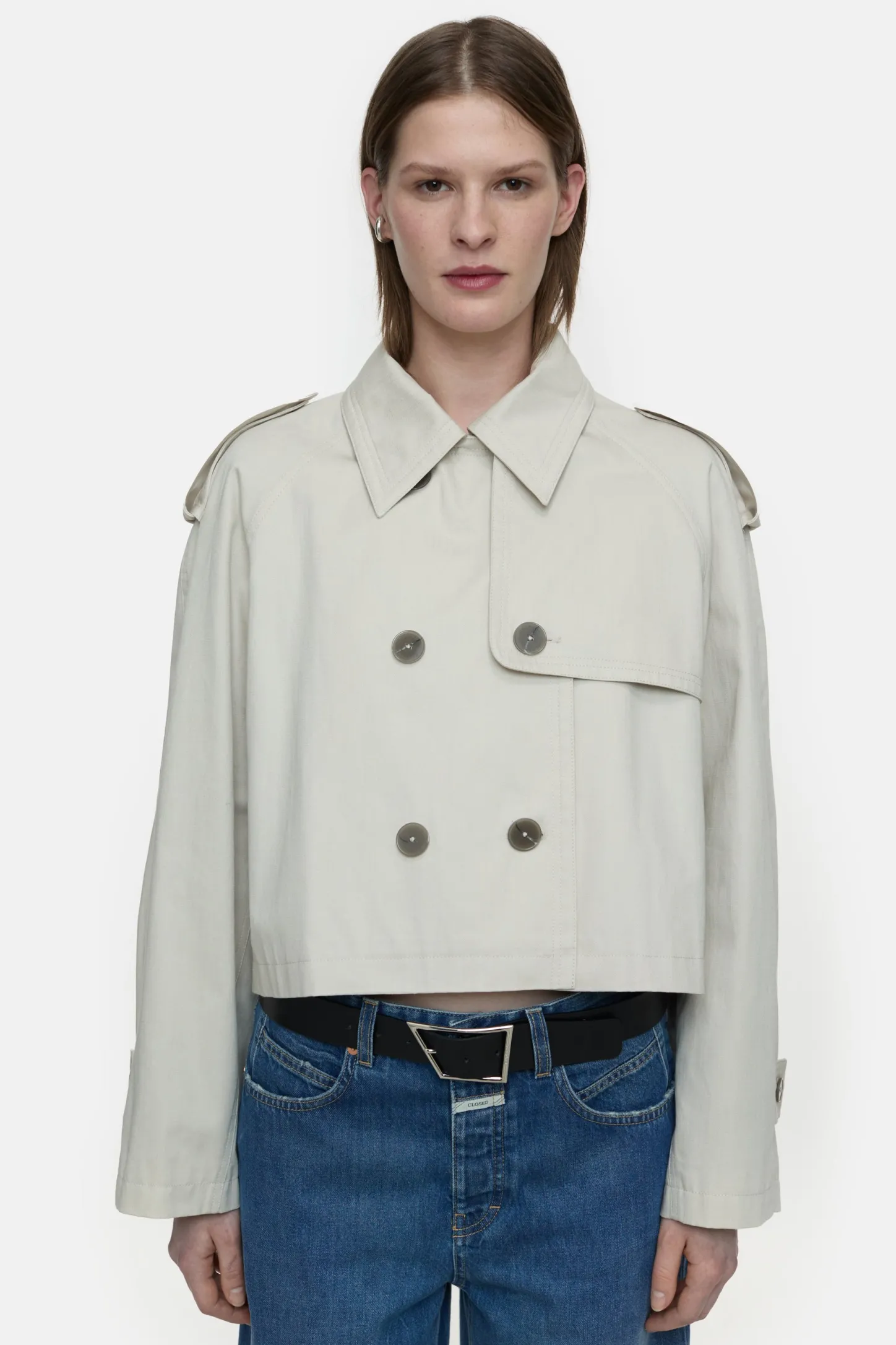 CLOSED Jassen En Jassen>Trenchcoat Kalksteen