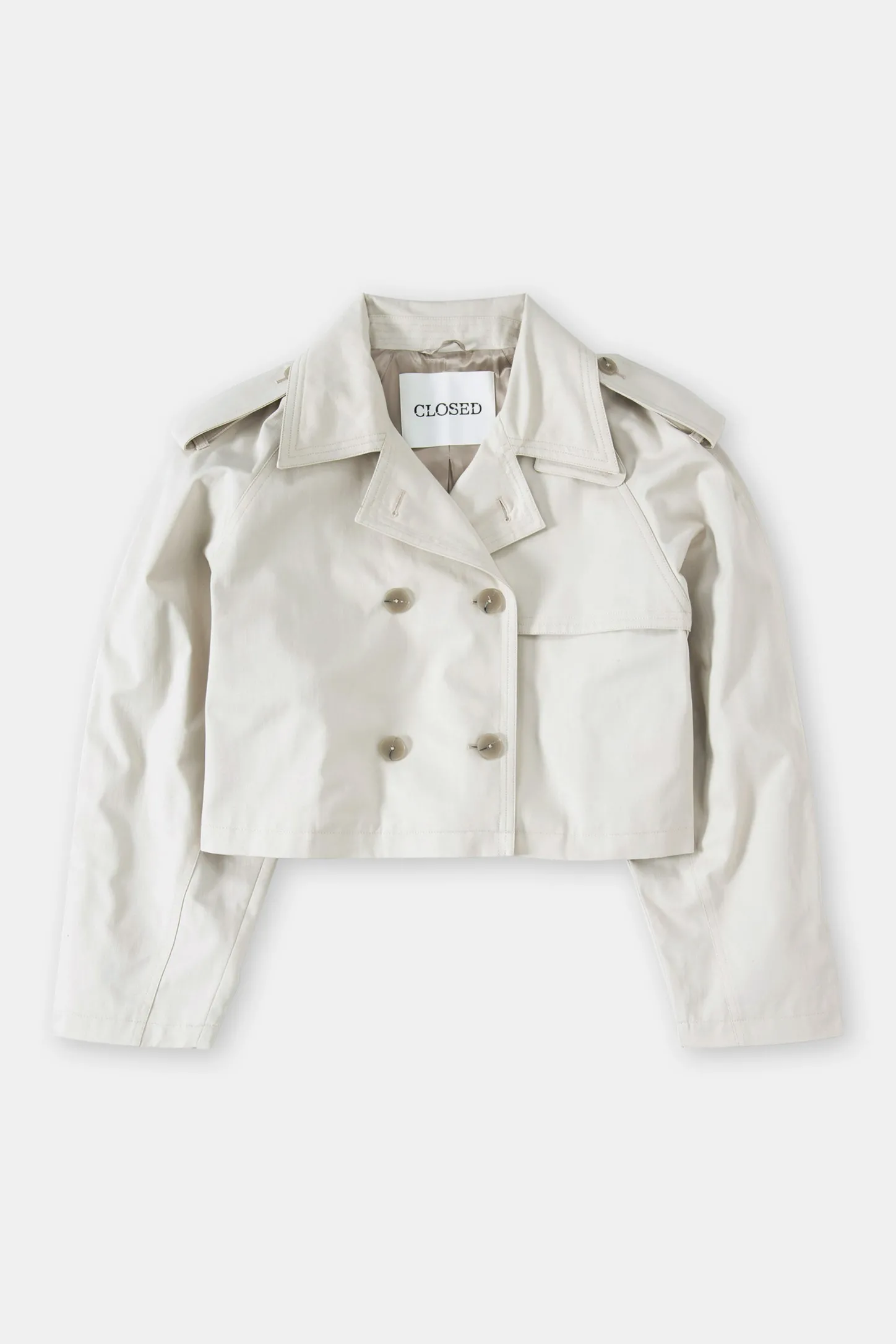 CLOSED Jassen En Jassen>Trenchcoat Kalksteen