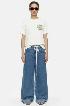 CLOSED T-Shirts>T-Shirt Met Borduursel Ivoor