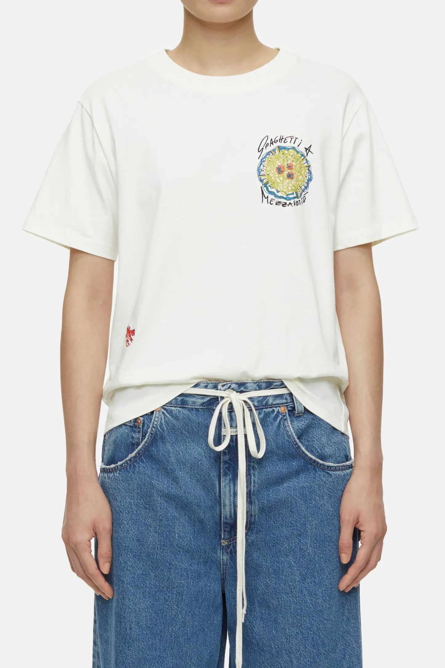 CLOSED T-Shirts>T-Shirt Met Borduursel Ivoor