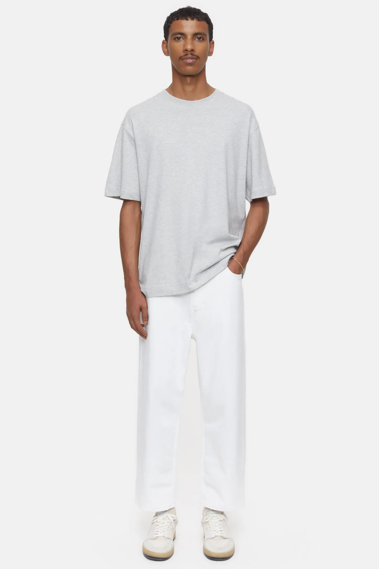 CLOSED T-Shirts>T-Shirt Met Logo Lichtgrijs Gemeleerd