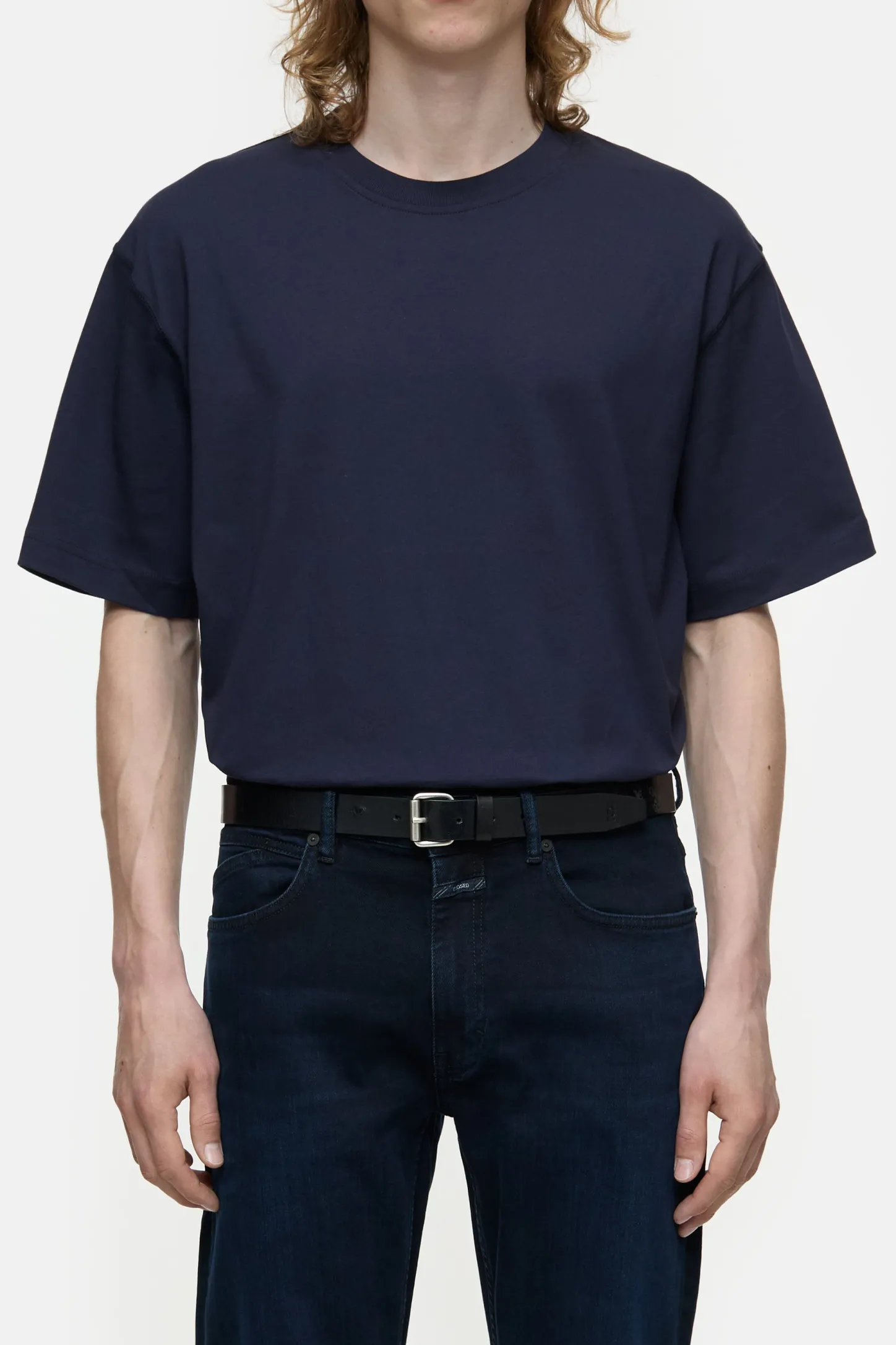 CLOSED T-Shirts>T-Shirt Met Logo Donkere Nacht