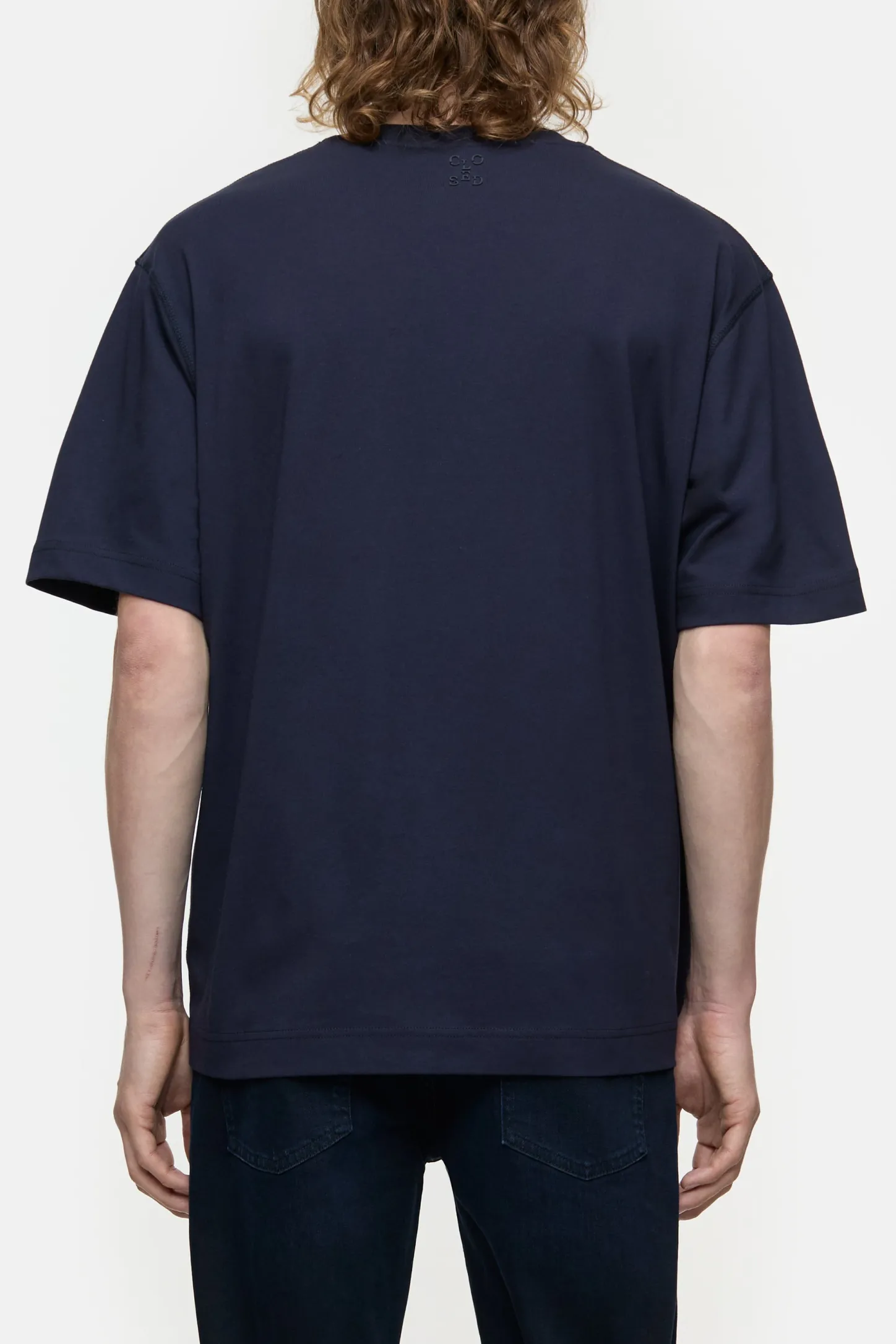 CLOSED T-Shirts>T-Shirt Met Logo Donkere Nacht