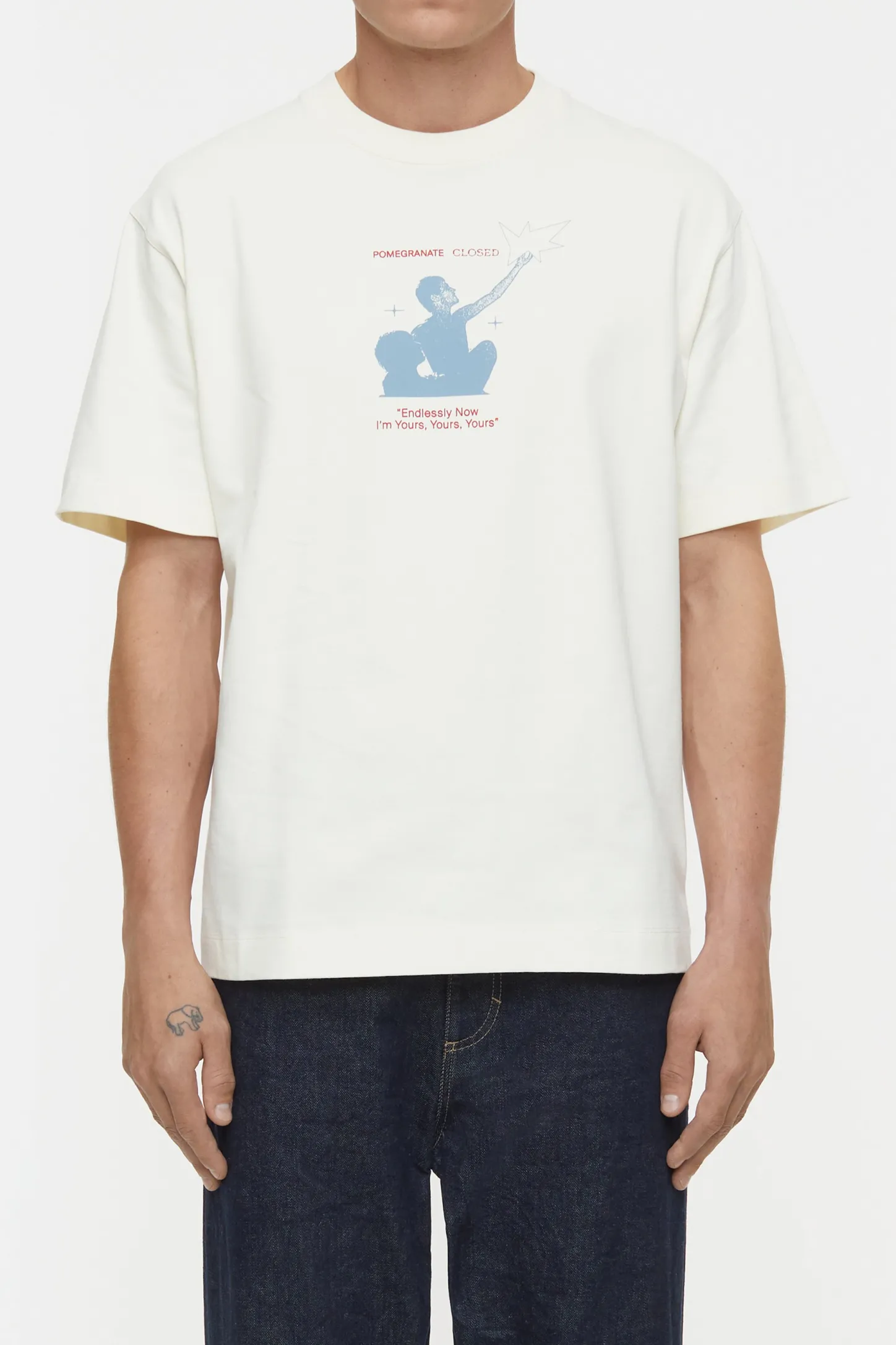 CLOSED T-Shirts>T-Shirt Met Print Ivoor