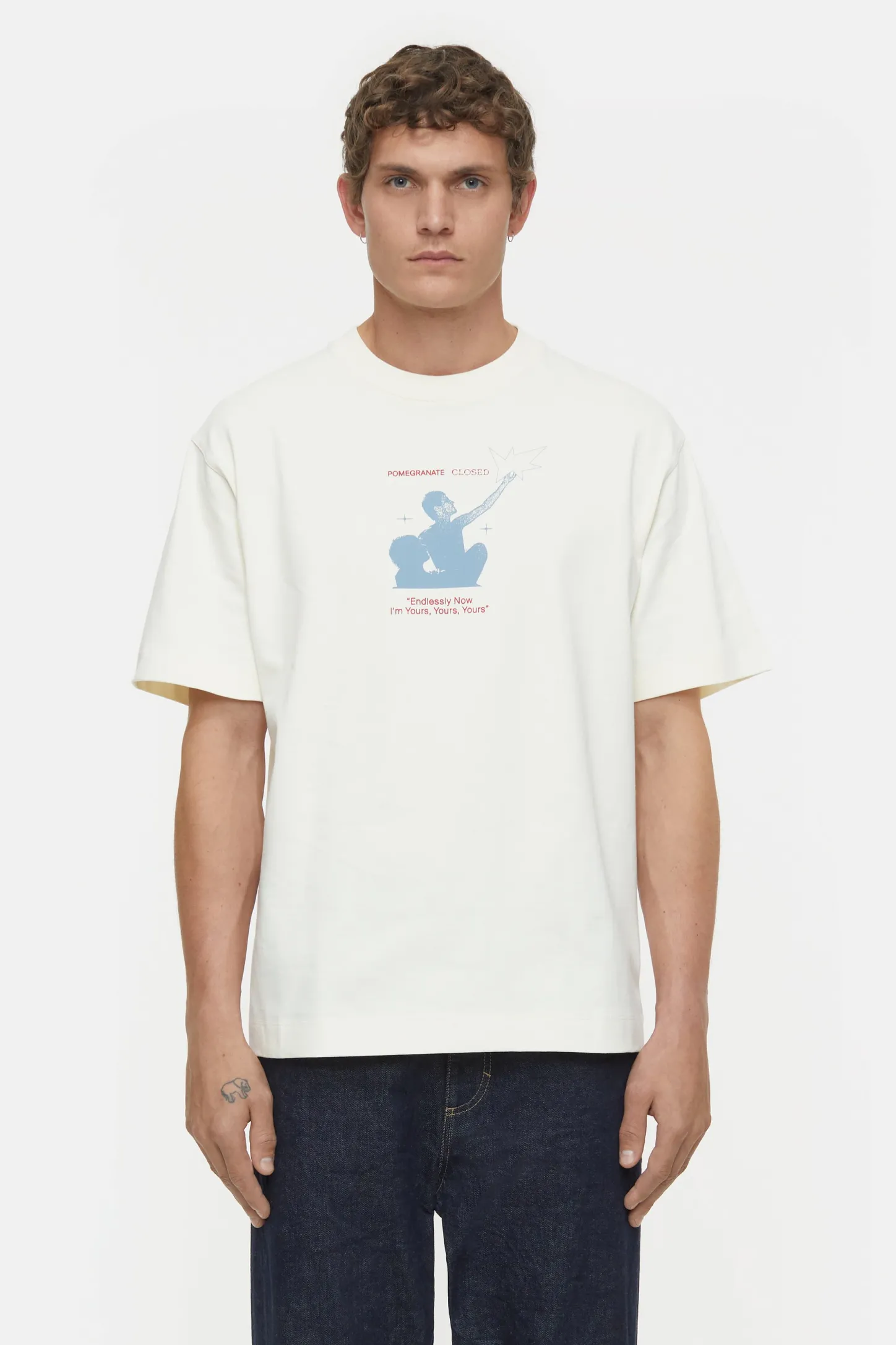 CLOSED T-Shirts>T-Shirt Met Print Ivoor