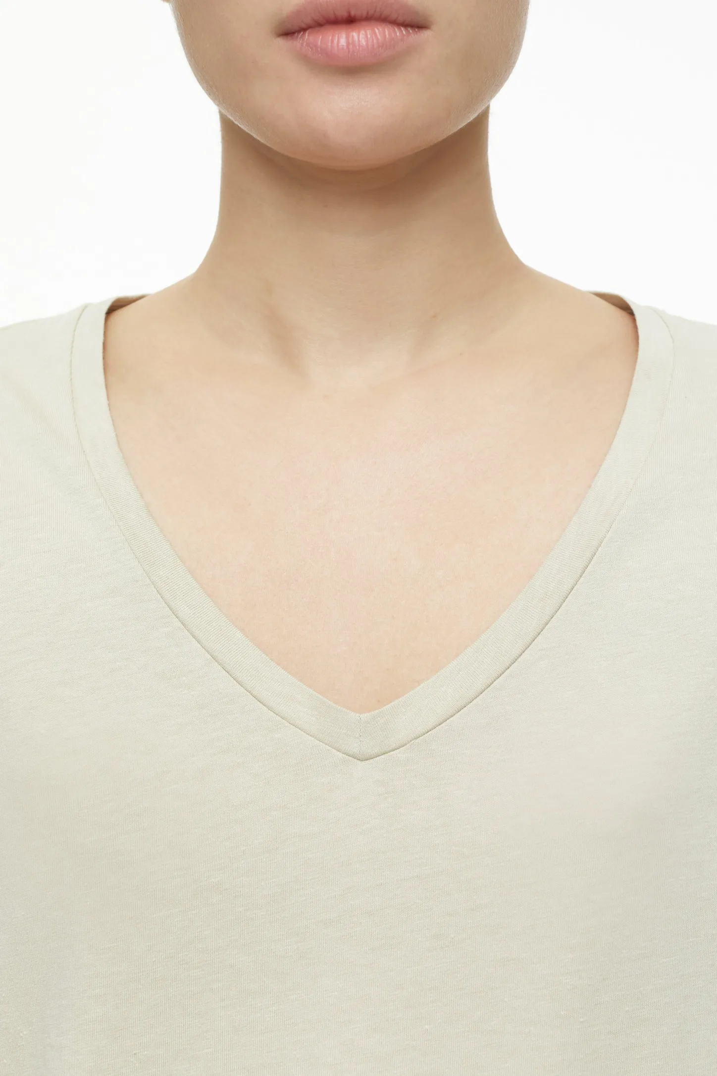 CLOSED T-Shirts>T-Shirt Met V-Hals Aangespoelde Kust