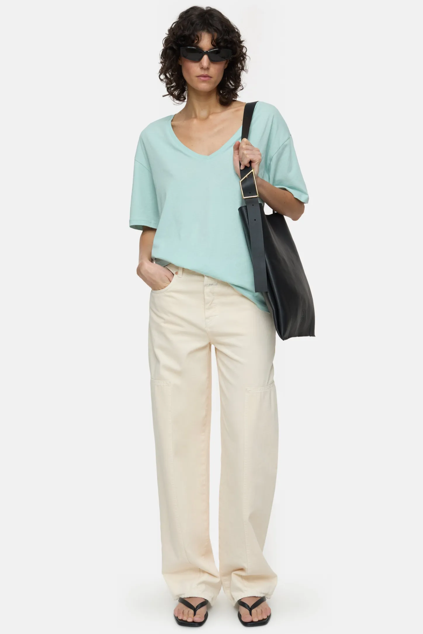 CLOSED T-Shirts>T-Shirt Met V-Hals Amalfi Zee