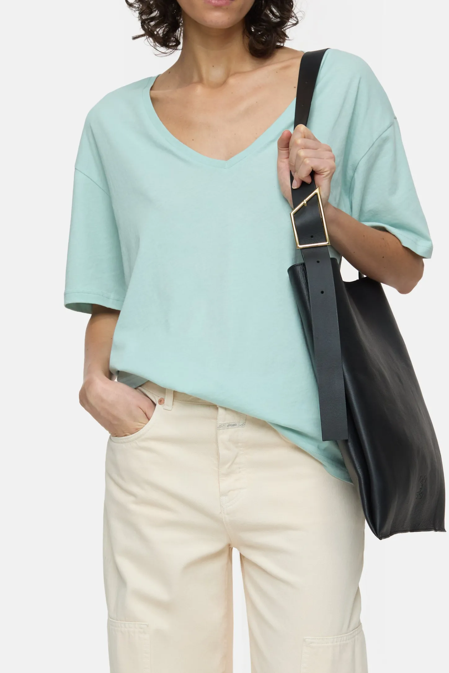 CLOSED T-Shirts>T-Shirt Met V-Hals Amalfi Zee