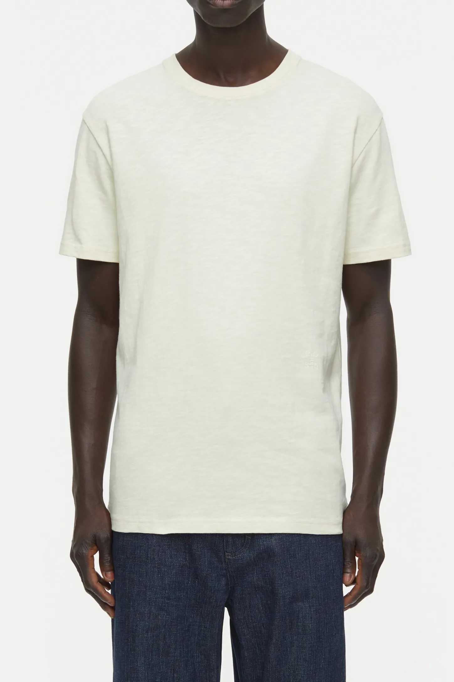 CLOSED T-Shirts>T-Shirt Van Biologisch Katoen Vanille Creme