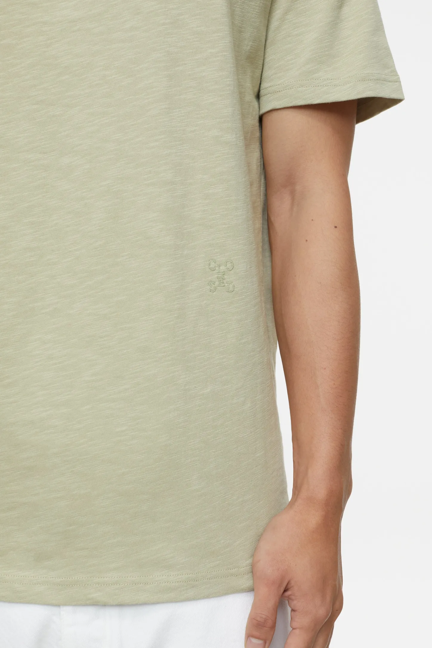 CLOSED T-Shirts>T-Shirt Van Biologisch Katoen Salie Jij
