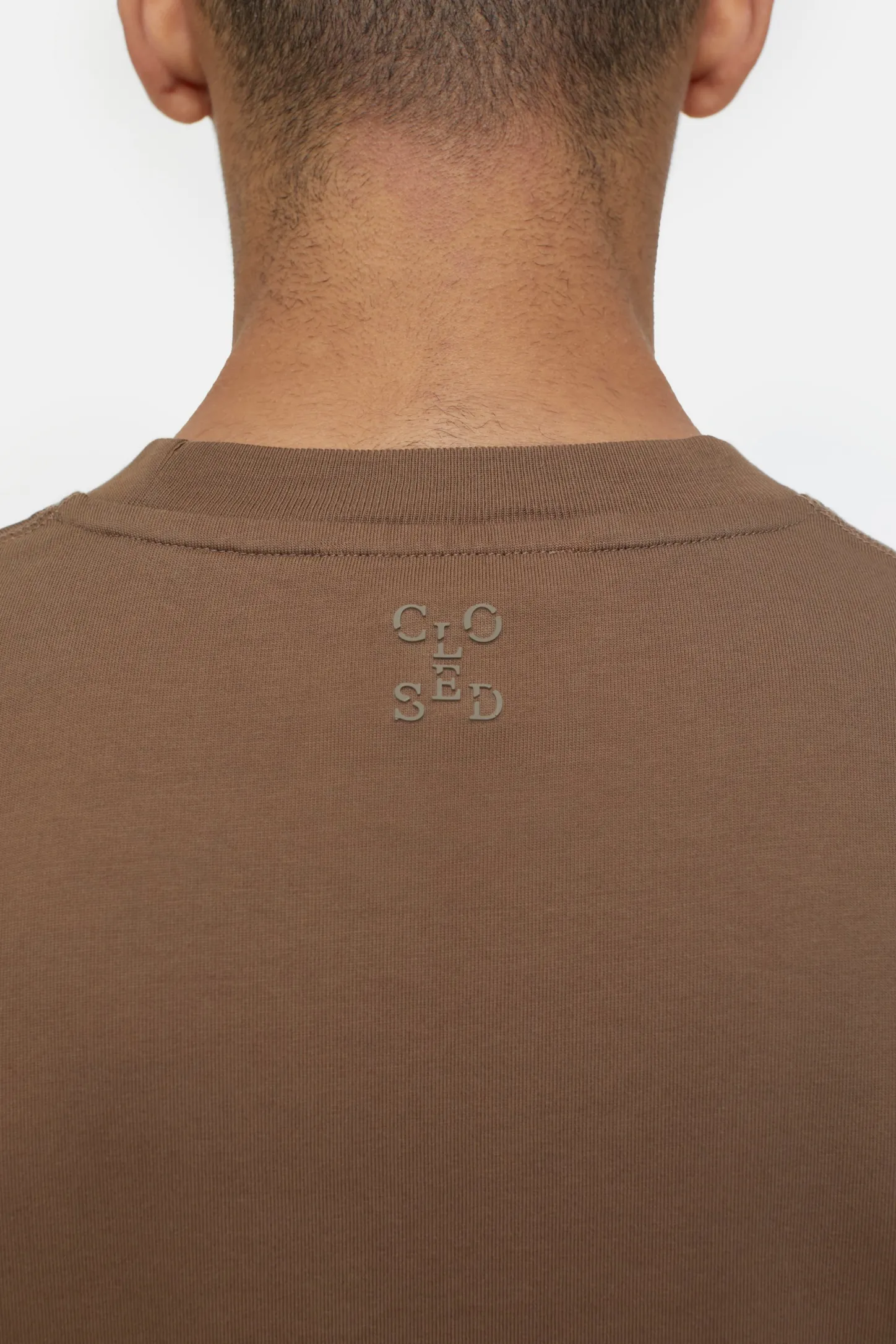 CLOSED T-Shirts>T-Shirt Van Biologisch Katoen Teakhout