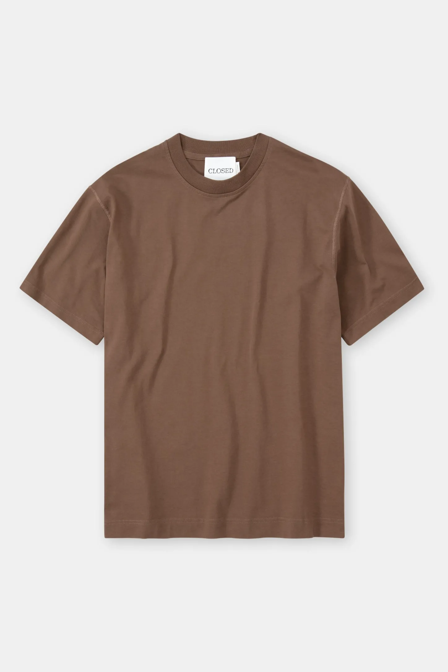 CLOSED T-Shirts>T-Shirt Van Biologisch Katoen Teakhout