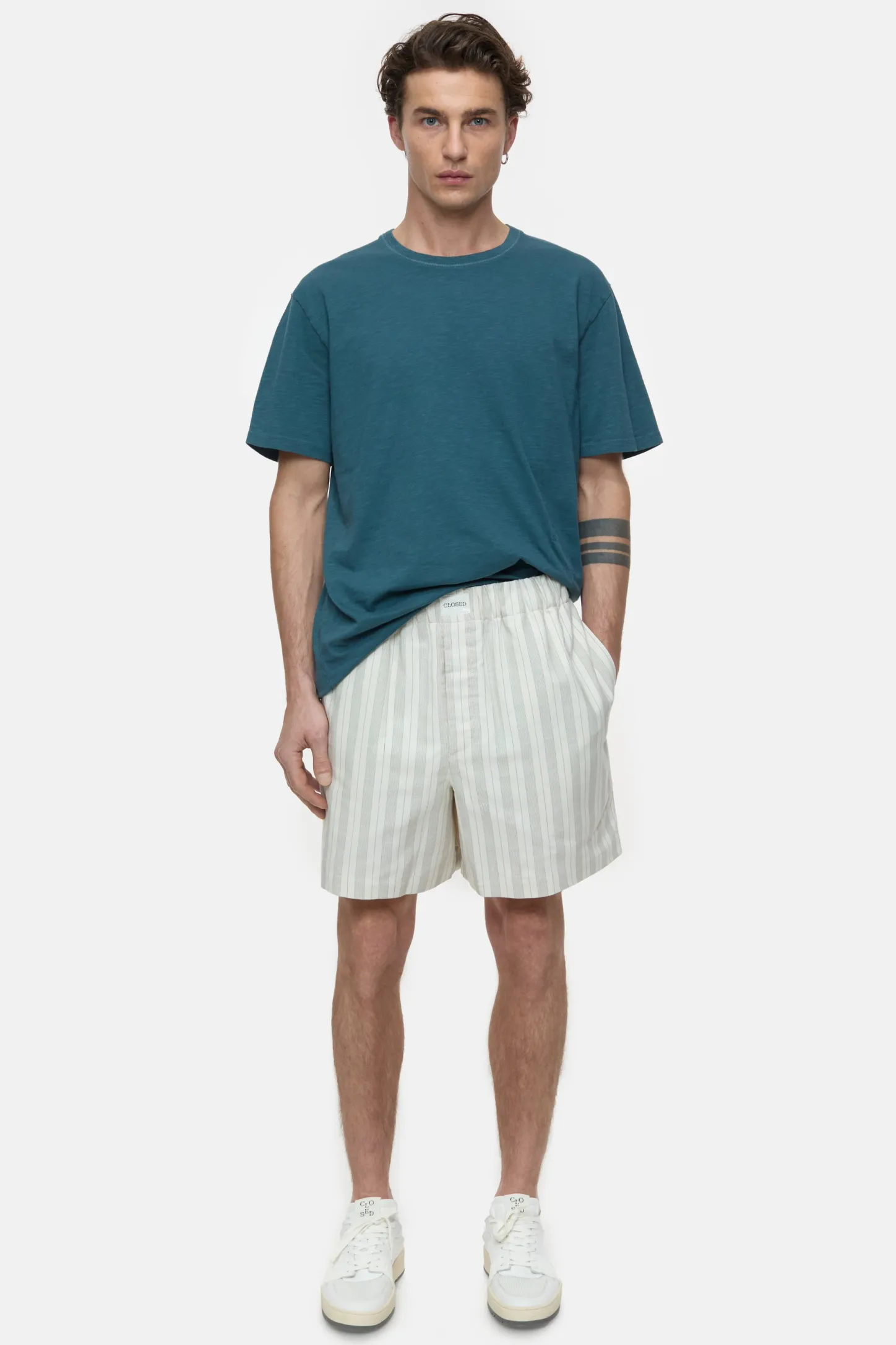 CLOSED T-Shirts>T-Shirt Van Biologisch Katoen Middernacht Meer