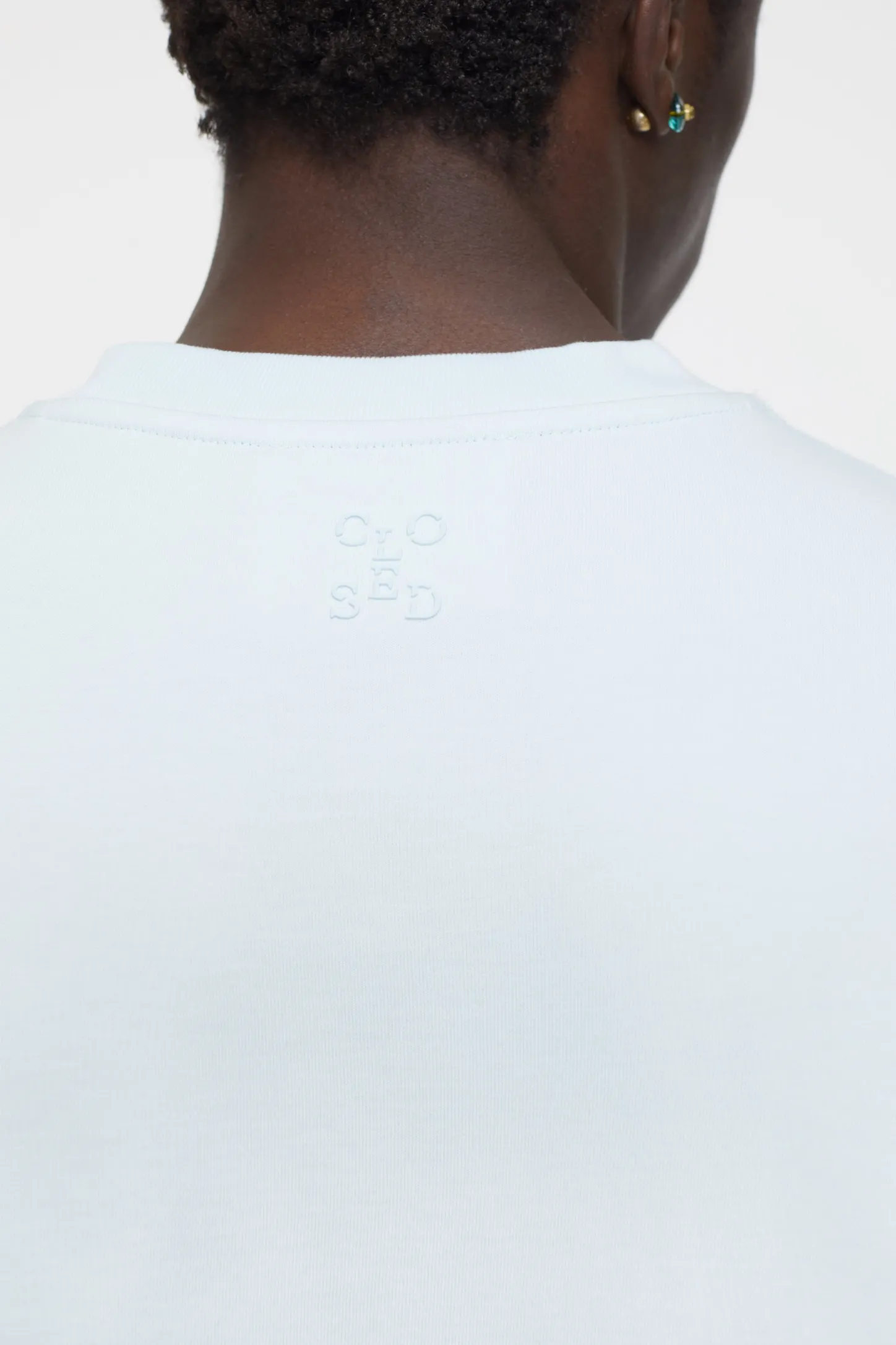 CLOSED T-Shirts>T-Shirt Van Biologisch Katoen Glanzend Blauw