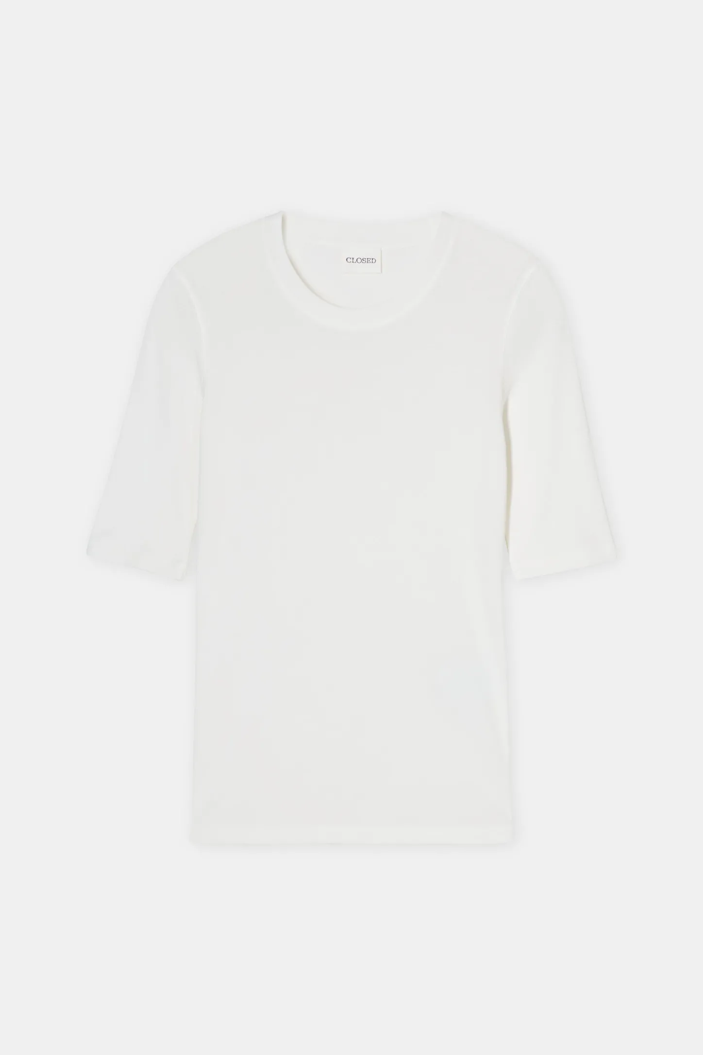 CLOSED T-Shirts>T-Shirt Van Katoen En Modaal Ivoor