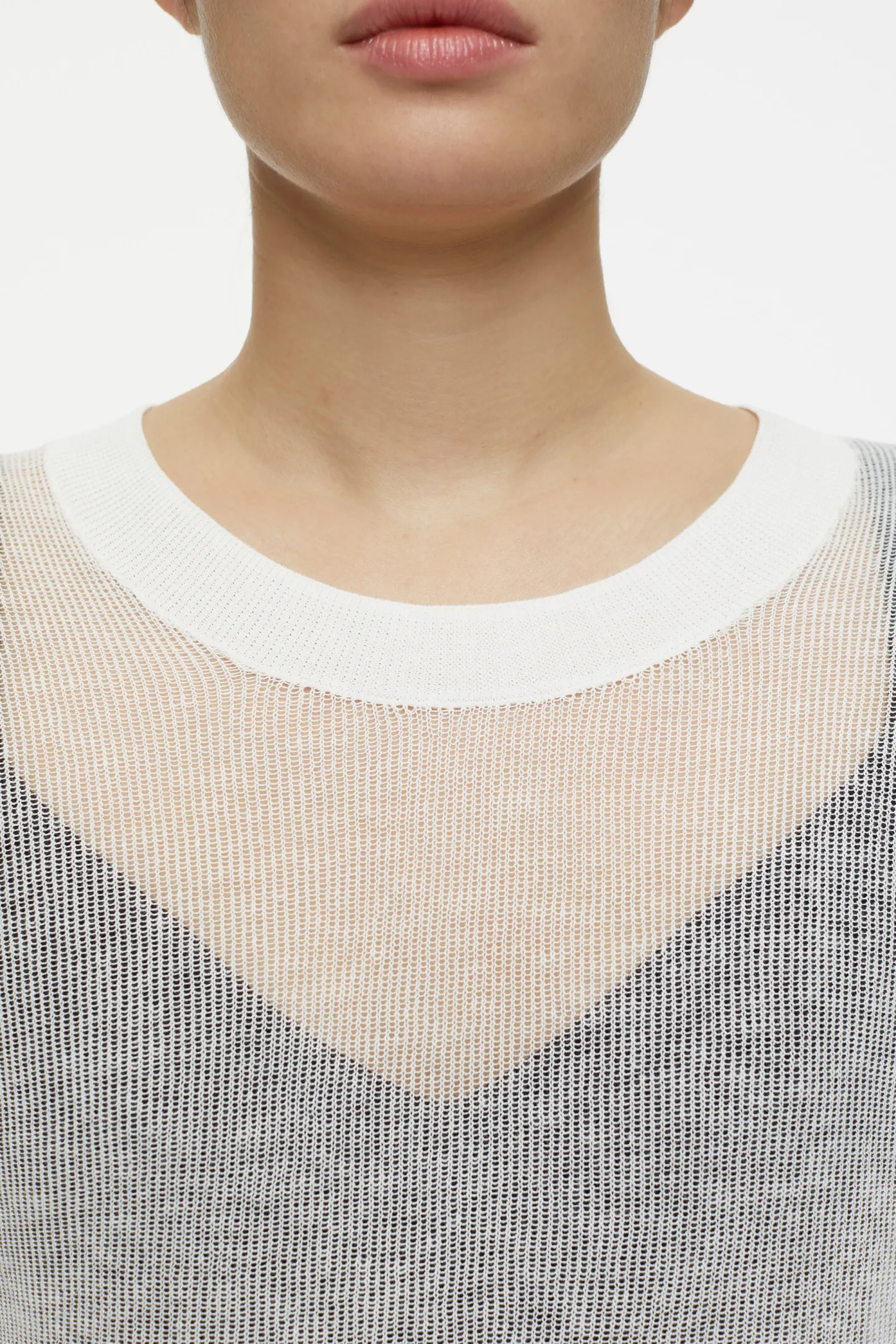 CLOSED Breisels>T-Shirt Van Linnenmix Ivoor