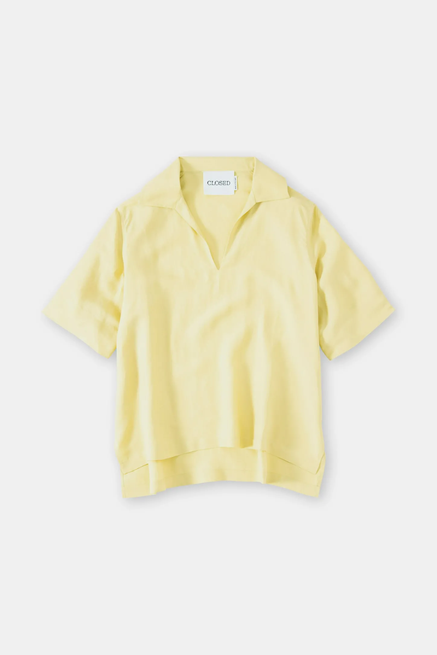 CLOSED Overhemden En Blouses>Tuniek Met Korte Mouwen Calamatta Geel