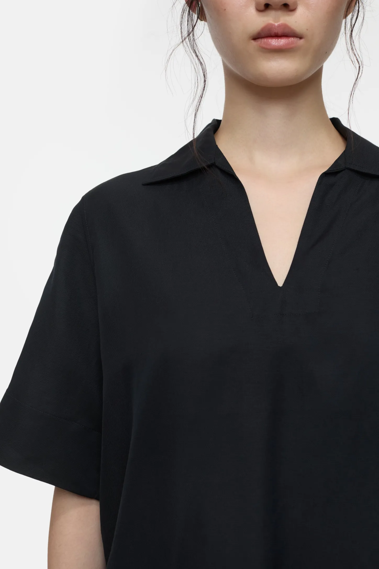 CLOSED Overhemden En Blouses>Tuniek Met Korte Mouwen Zwart
