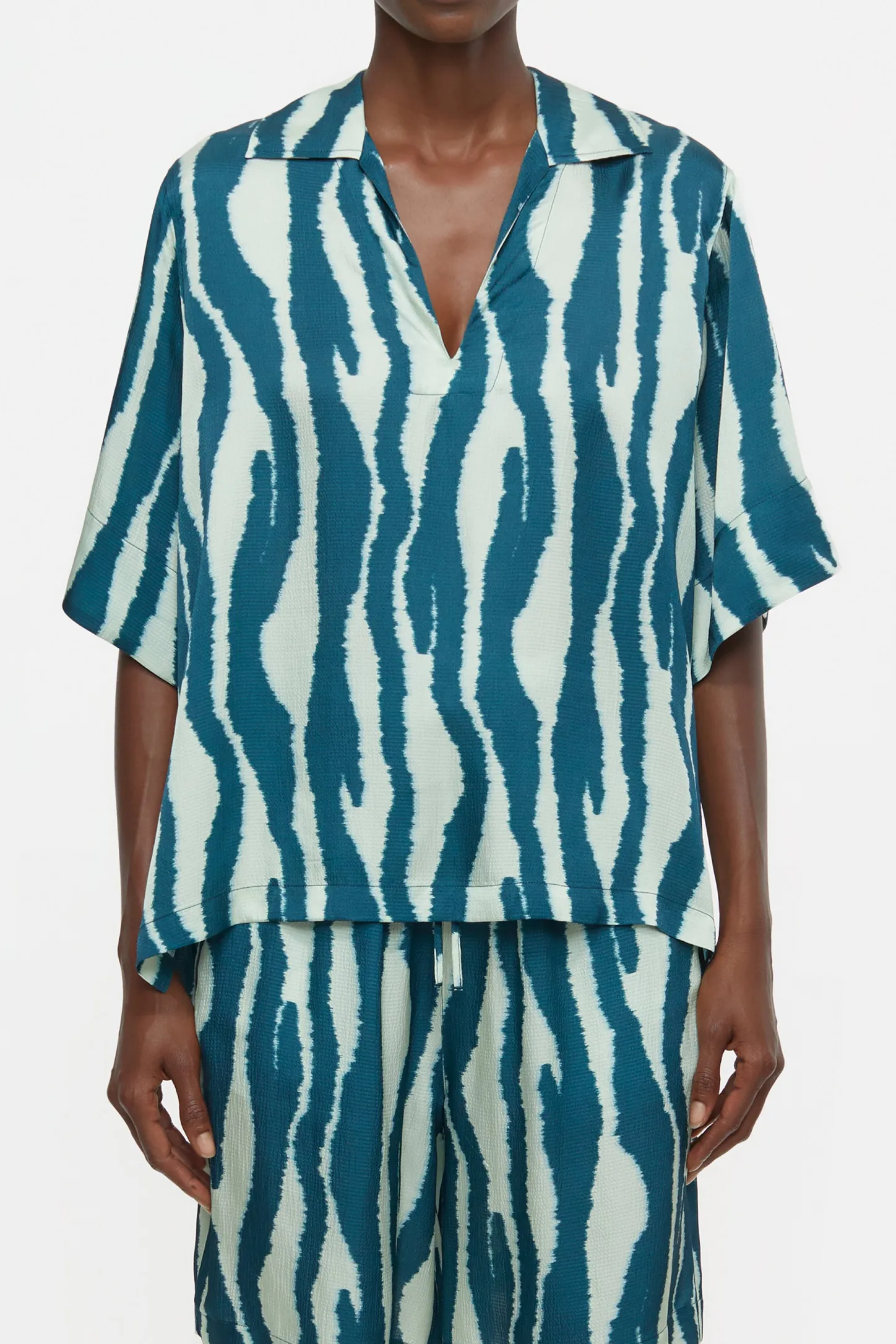 CLOSED Overhemden En Blouses>Tuniektop Met Print Middernacht Meer