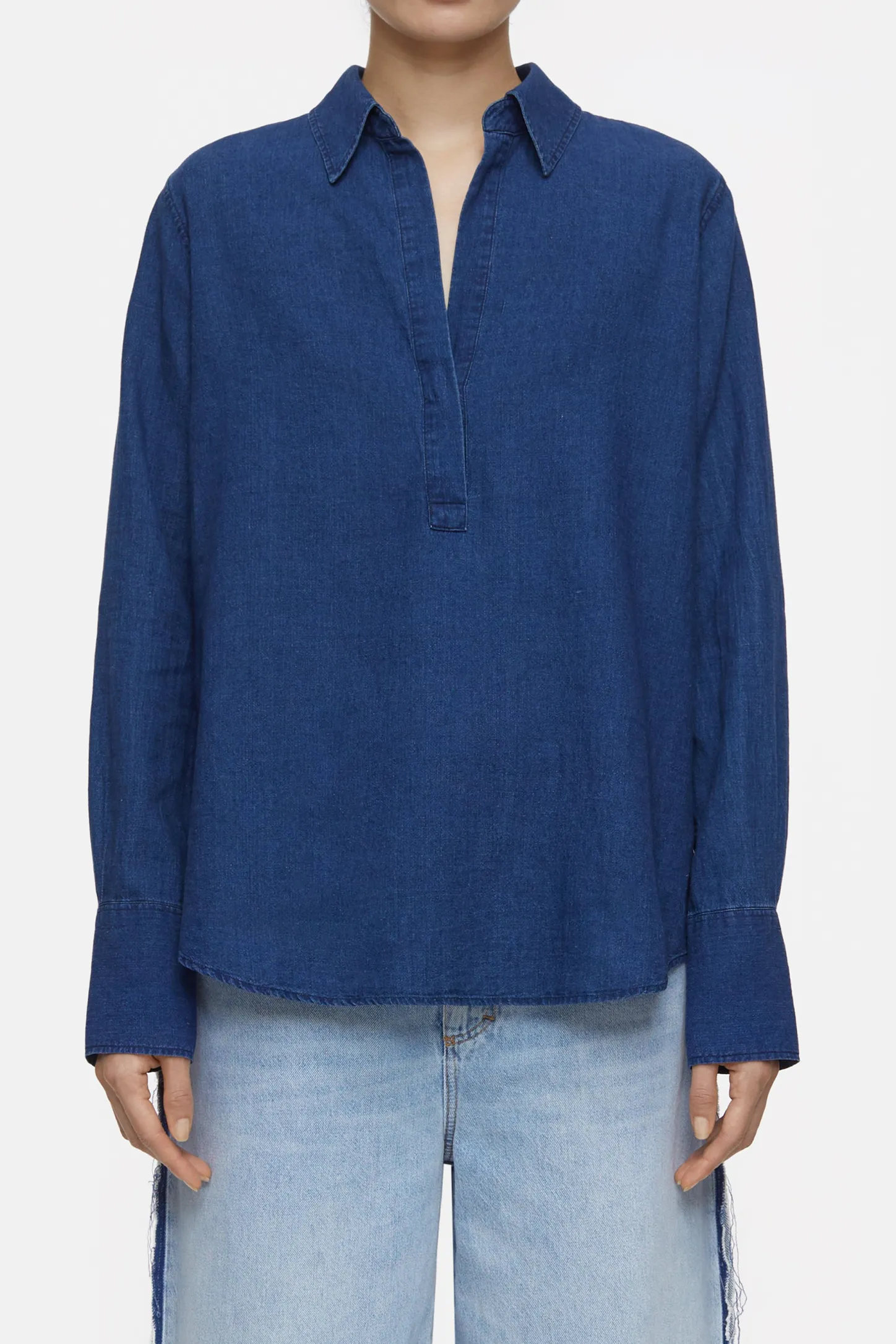 CLOSED Overhemden En Blouses>Tuniektopje Van Linnenmix Donkerblauw