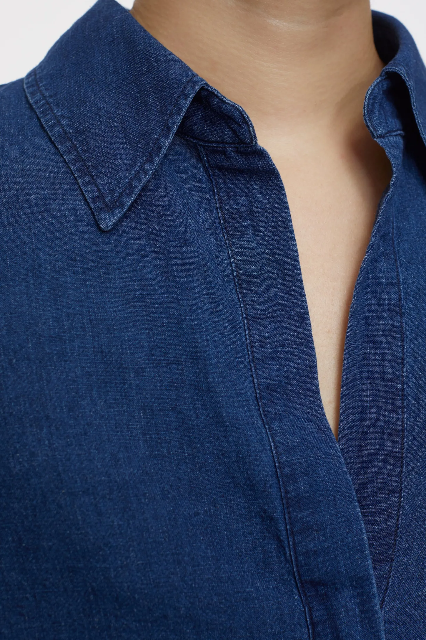 CLOSED Overhemden En Blouses>Tuniektopje Van Linnenmix Donkerblauw