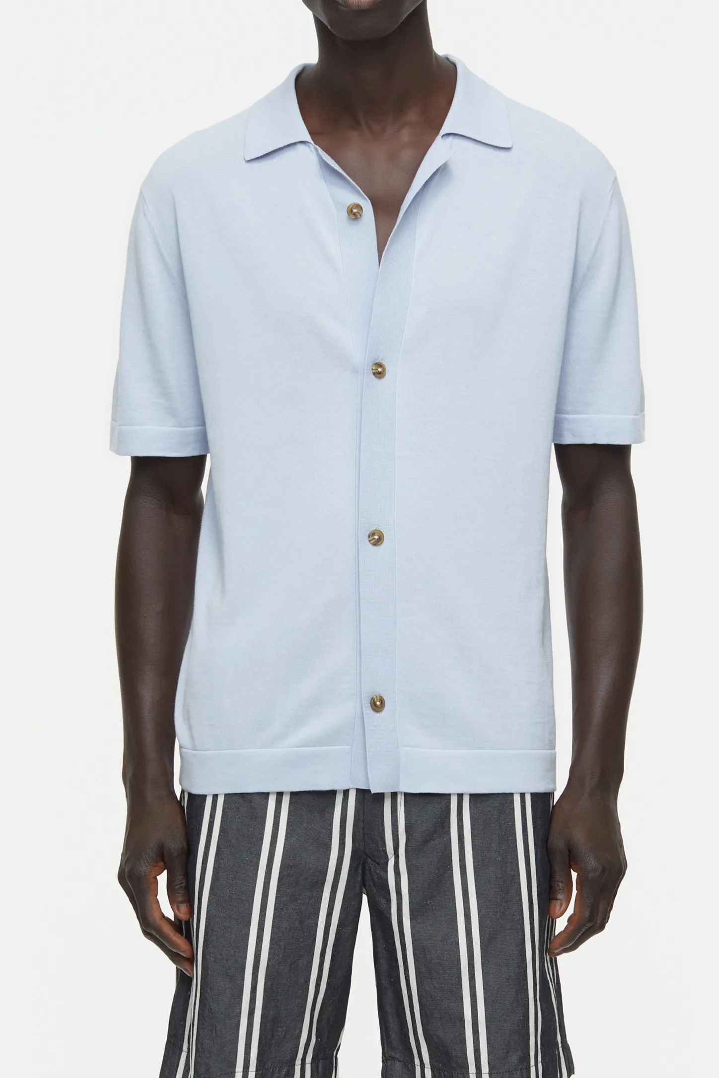 CLOSED Breisels>Vest In Polostijl Horizonblauw