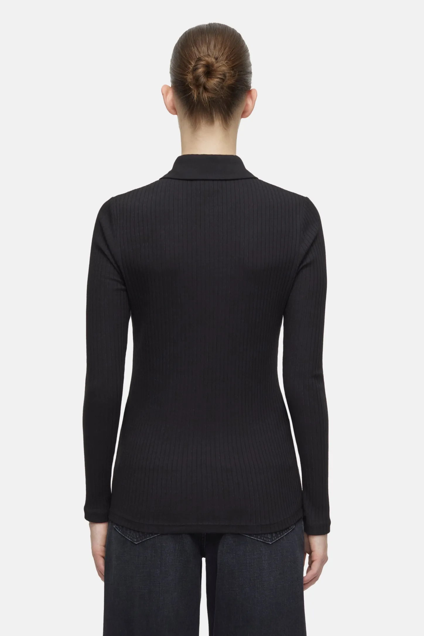 CLOSED T-Shirts>Vest Met Polokraag Zwart